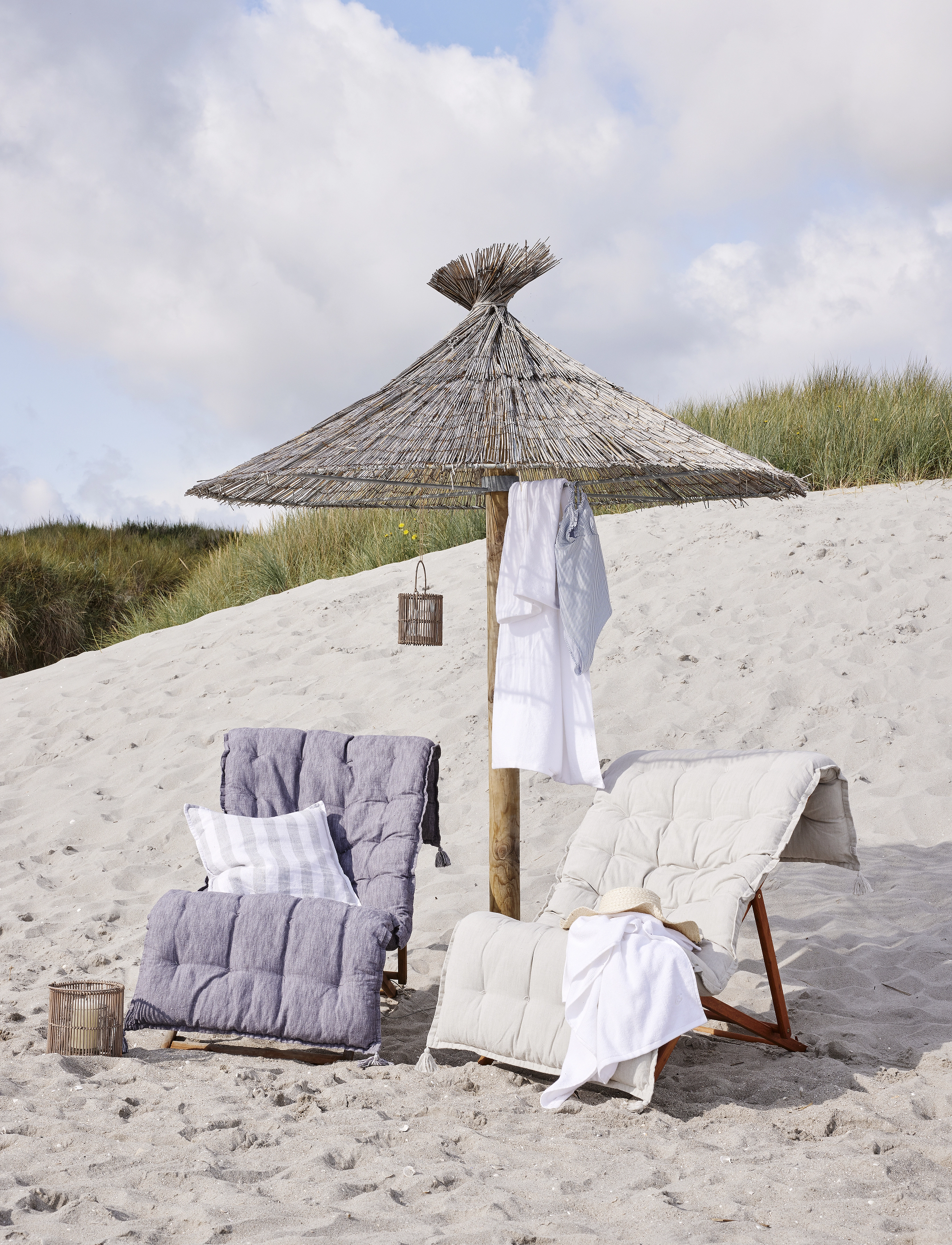 Lene Bjerre Molli Dekoration, 140X70 cm, Towels & Bath Towels, Grau - Homeware