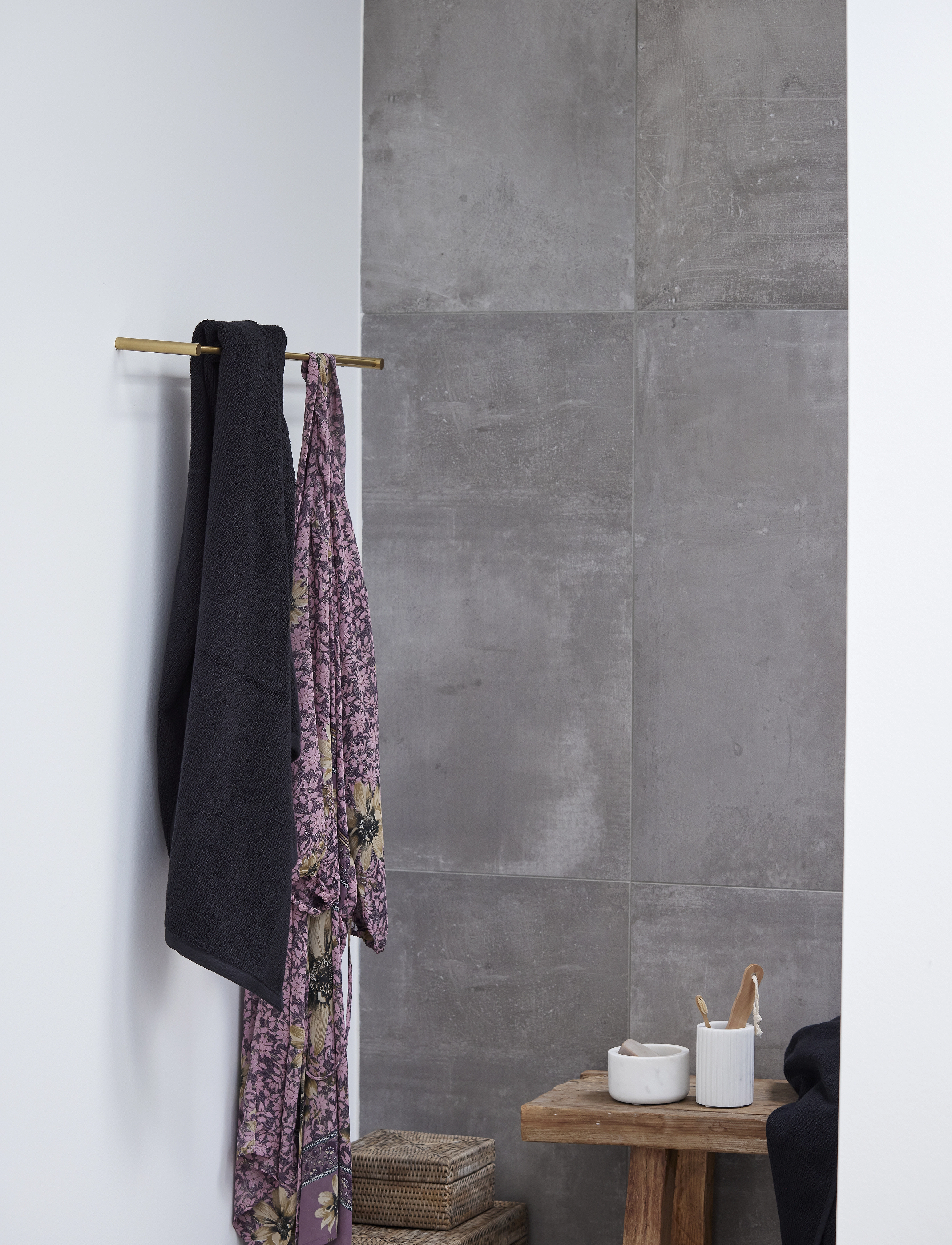 Lene Bjerre Molli Dekoration, 140X70 cm, Towels & Bath Towels, Schwarz - Homeware