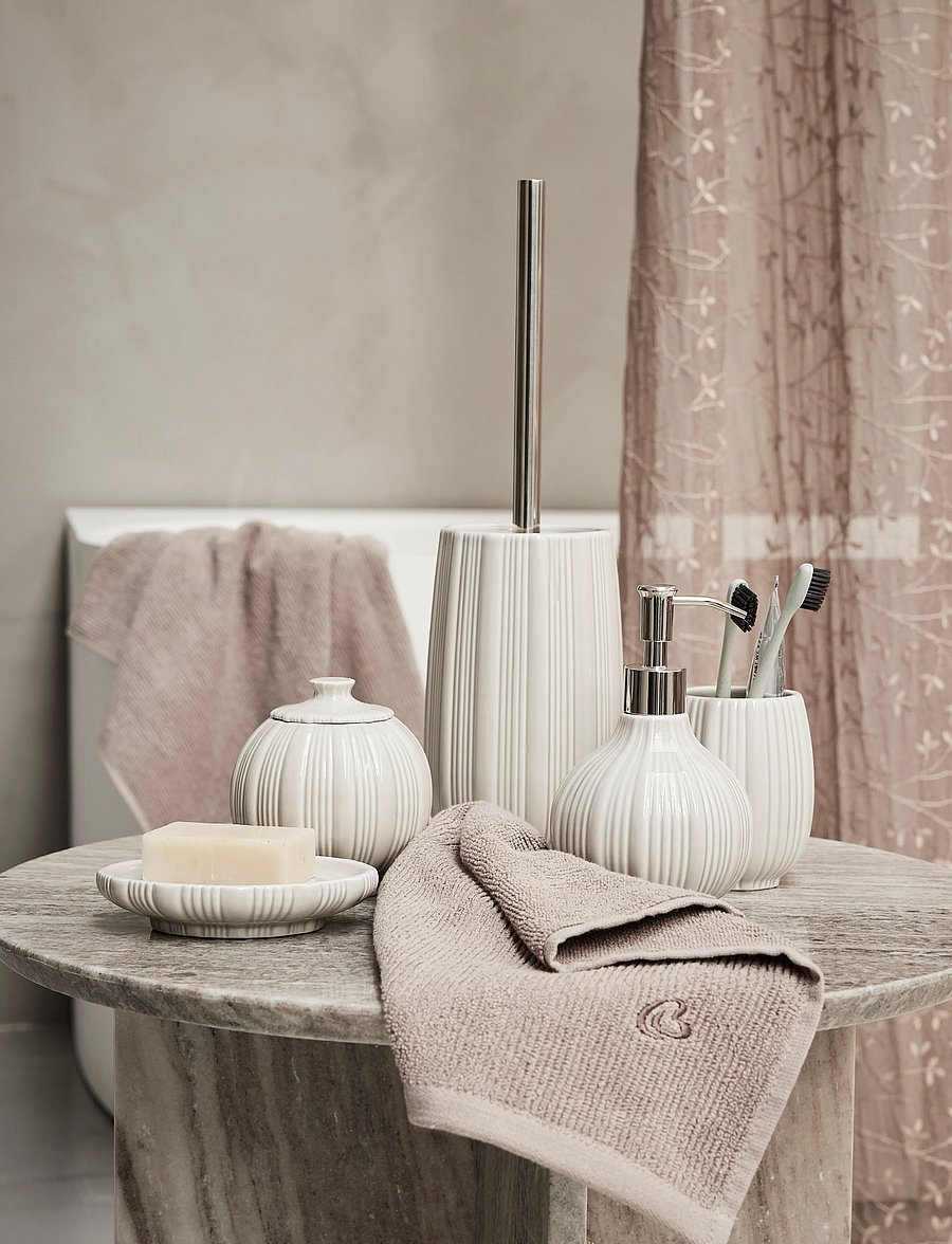 Lene Bjerre - Molli wash cloth 30x30x cm. Linen - gesichtshandtücher - beige - 0