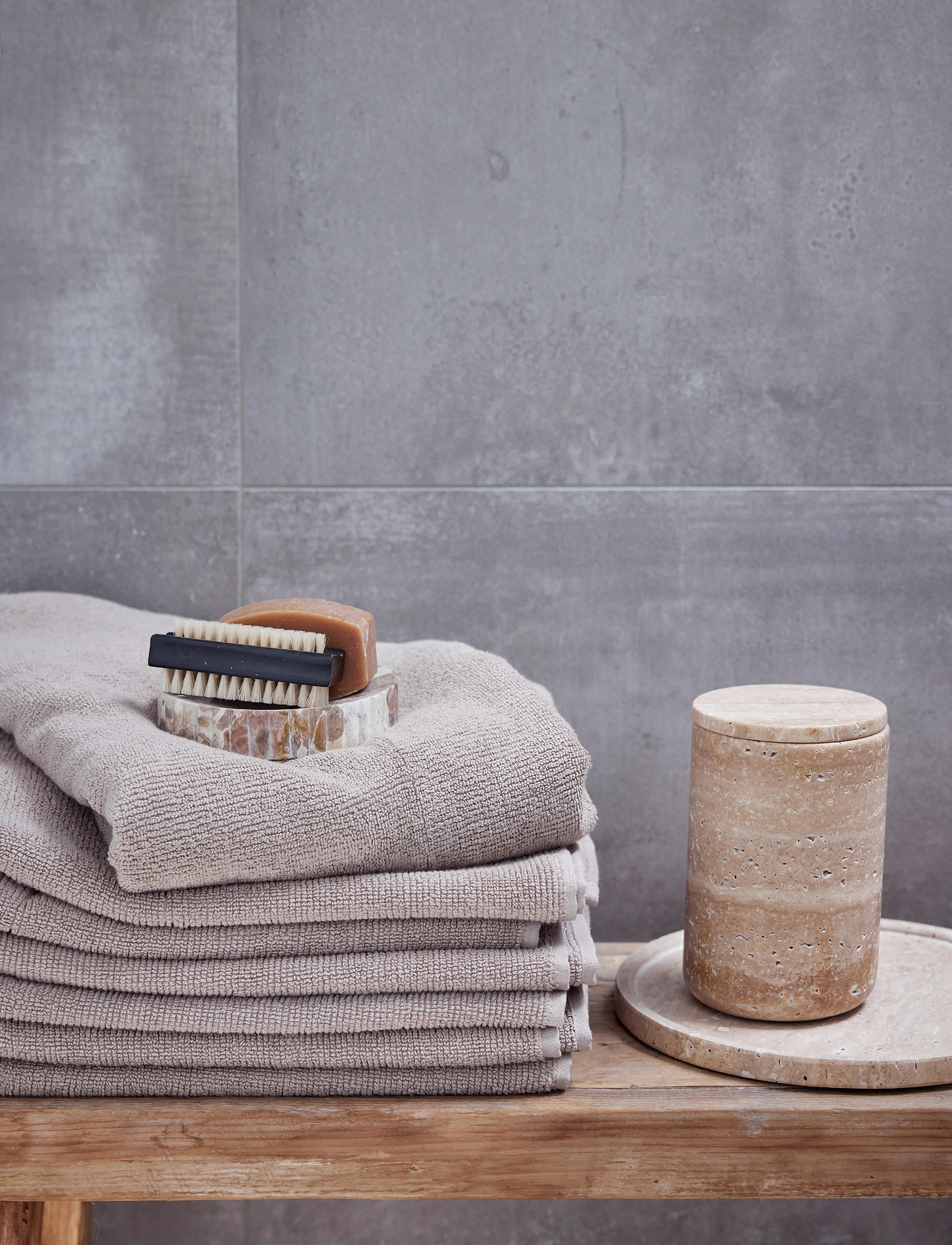 Lene Bjerre - Molli wash cloth 30x30x cm. Linen - ansiktshanddukar - beige - 2