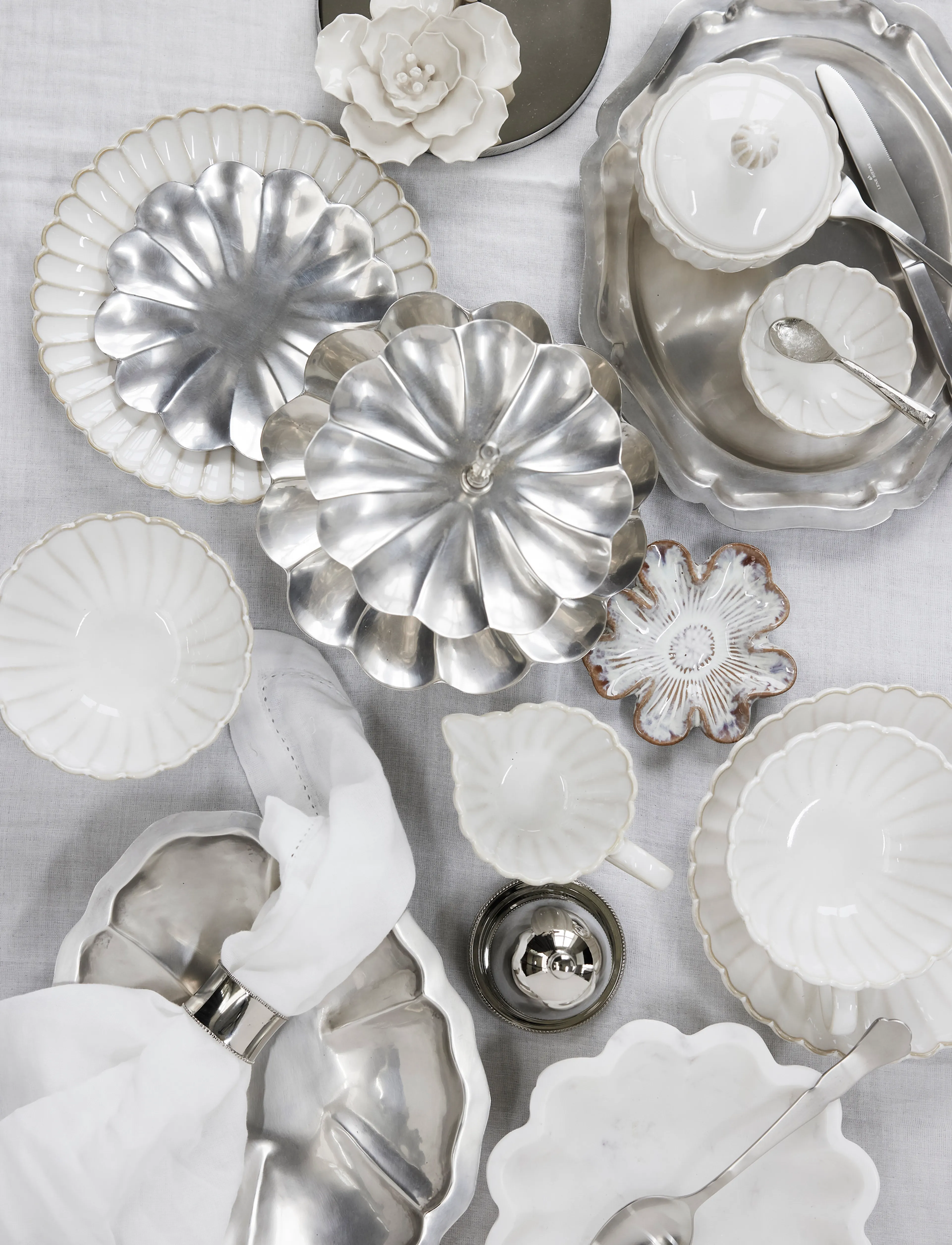 Lene Bjerre - Sigrid napkin ring 4.5x4.5x3 cm. Silver - napkin rings & holders - silver - 2