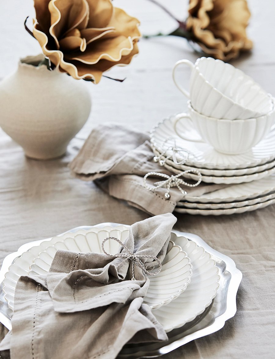 Lene Bjerre - Sigrid napkin ring 8x5x5 cm. Silver - serviettenringe- & halter - silver - 0