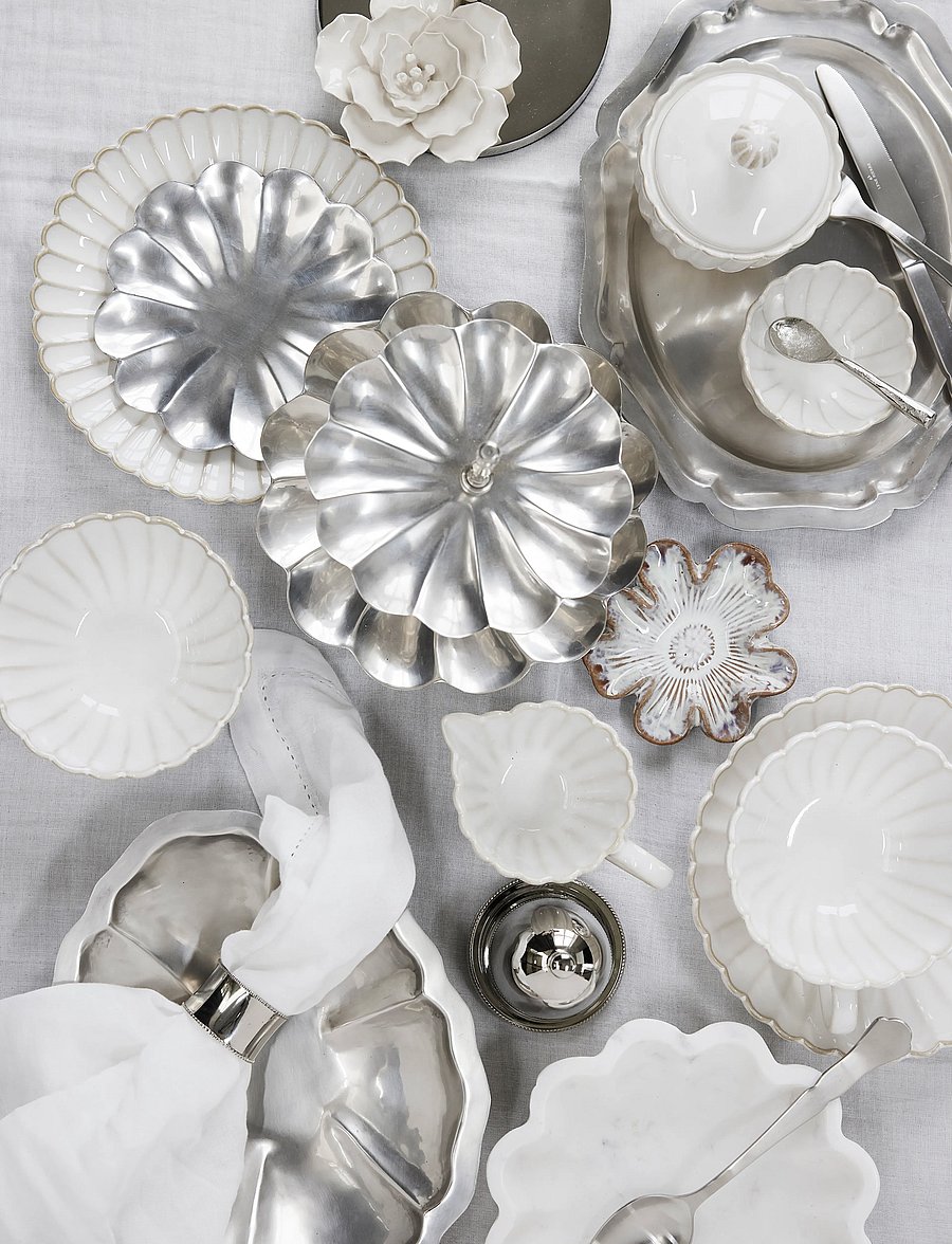 Lene Bjerre - Philine tray 20x20x2 cm. Ant. Silver - trays - silver - 0