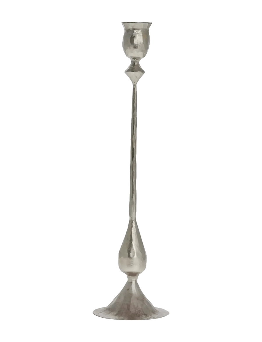 Lene Bjerre - Ingrid candlestick 7x7x33.5 cm. Silver - candlesticks - silver - 1