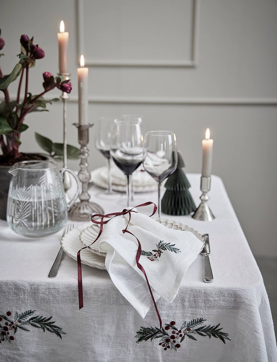 Lene Bjerre - Ingrid candlestick 7x7x33.5 cm. Silver - candlesticks - silver - 3