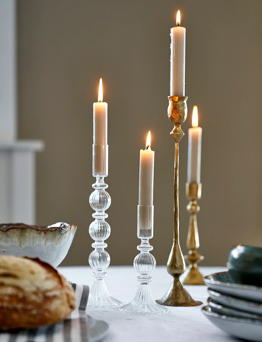 Lene Bjerre - Ingrid candlestick 7x7x33.5 cm. L. Gold - candlesticks - gold - 2