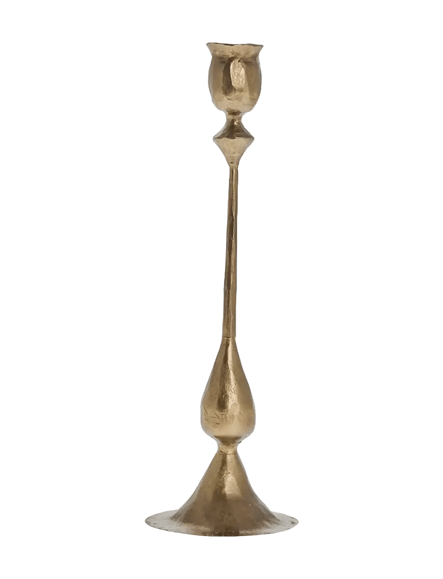 Lene Bjerre - Ingrid candlestick 7x7x27 cm. L. Gold - candlesticks - gold - 1