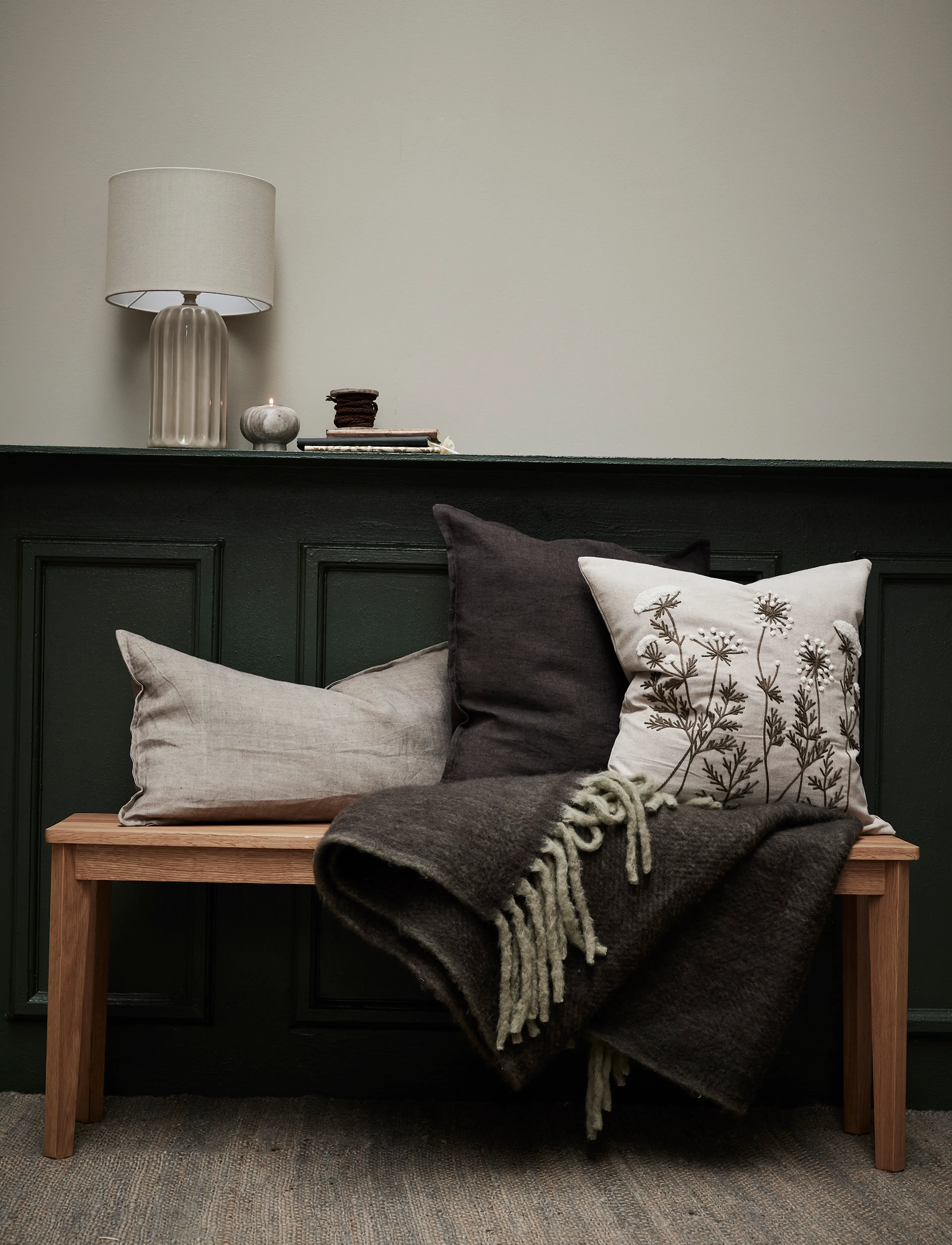 Lene Bjerre - Nemia table lamp 25x25x41.5 cm. Linen - table lamps - beige - 3
