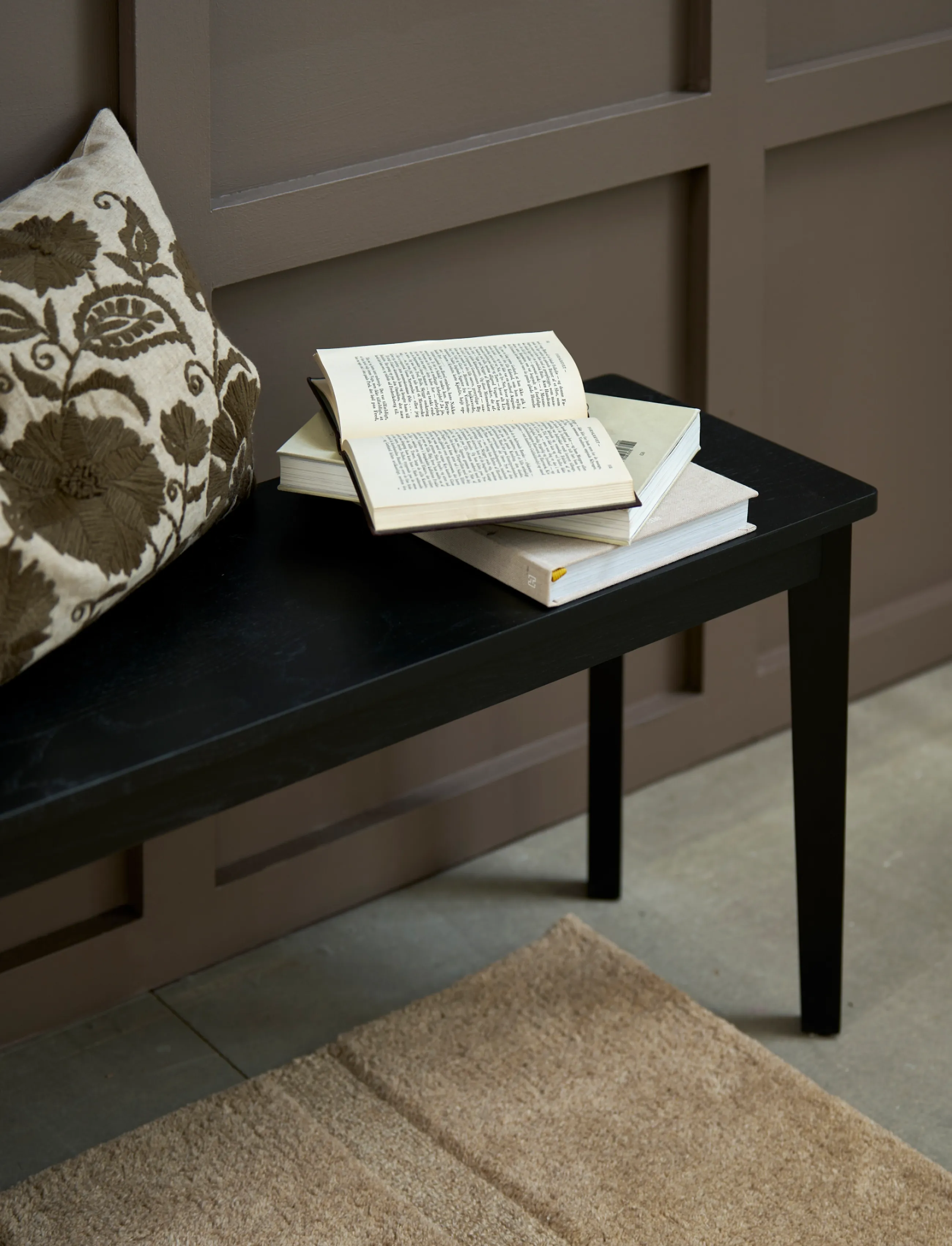 Lene Bjerre Ellie Bench 120X30X45 Cm. Black, 120X 45X 30 cm, Chairs & Stools, Schwarz - Stools Benches, Homeware