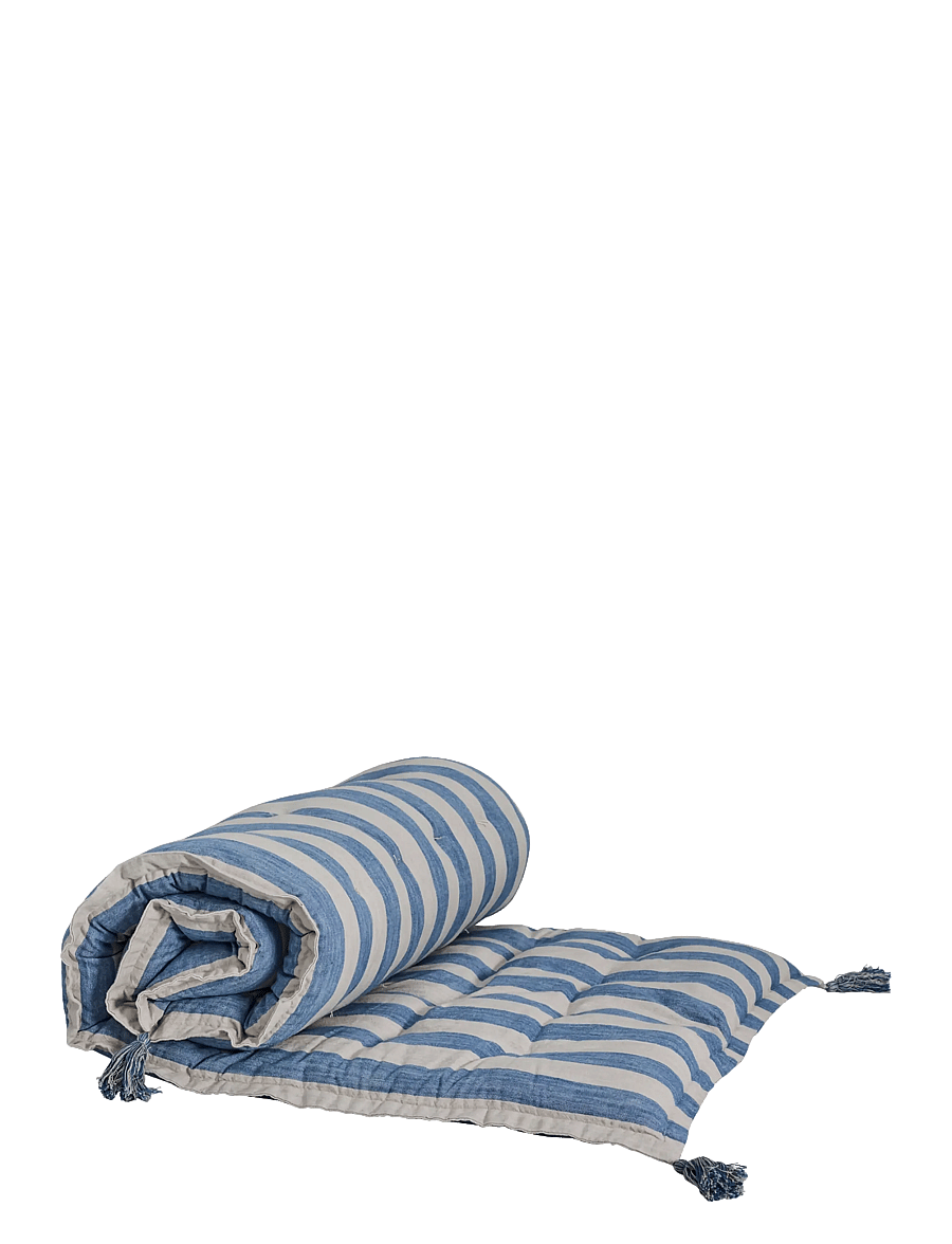 Lene Bjerre - Felima mattress 190x70x7 cm. Linen/Blue - kissen - beige - 1