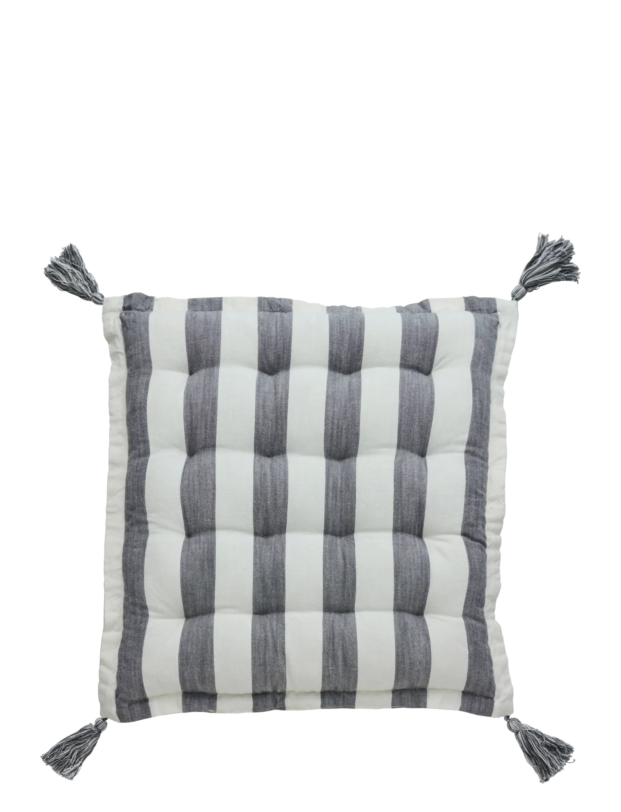 Lene Bjerre Felima Seat Cushion 45X45X Cm. White/D. Grey, Seat Pads, Grå, Str: 45X X 45CM