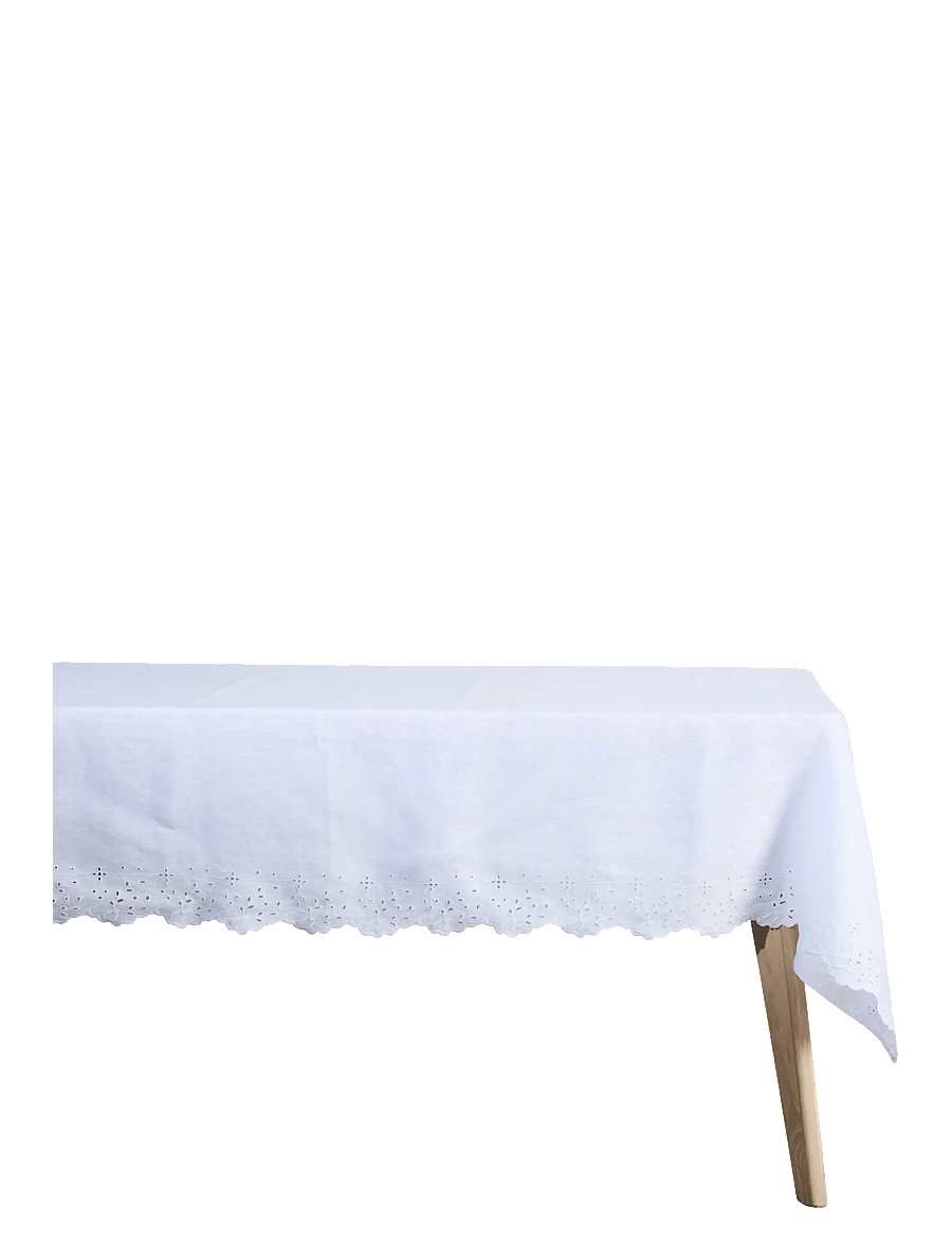 Lene Bjerre - Anglaise tablecloth 220x140x cm. White - laudlinad - white - 1