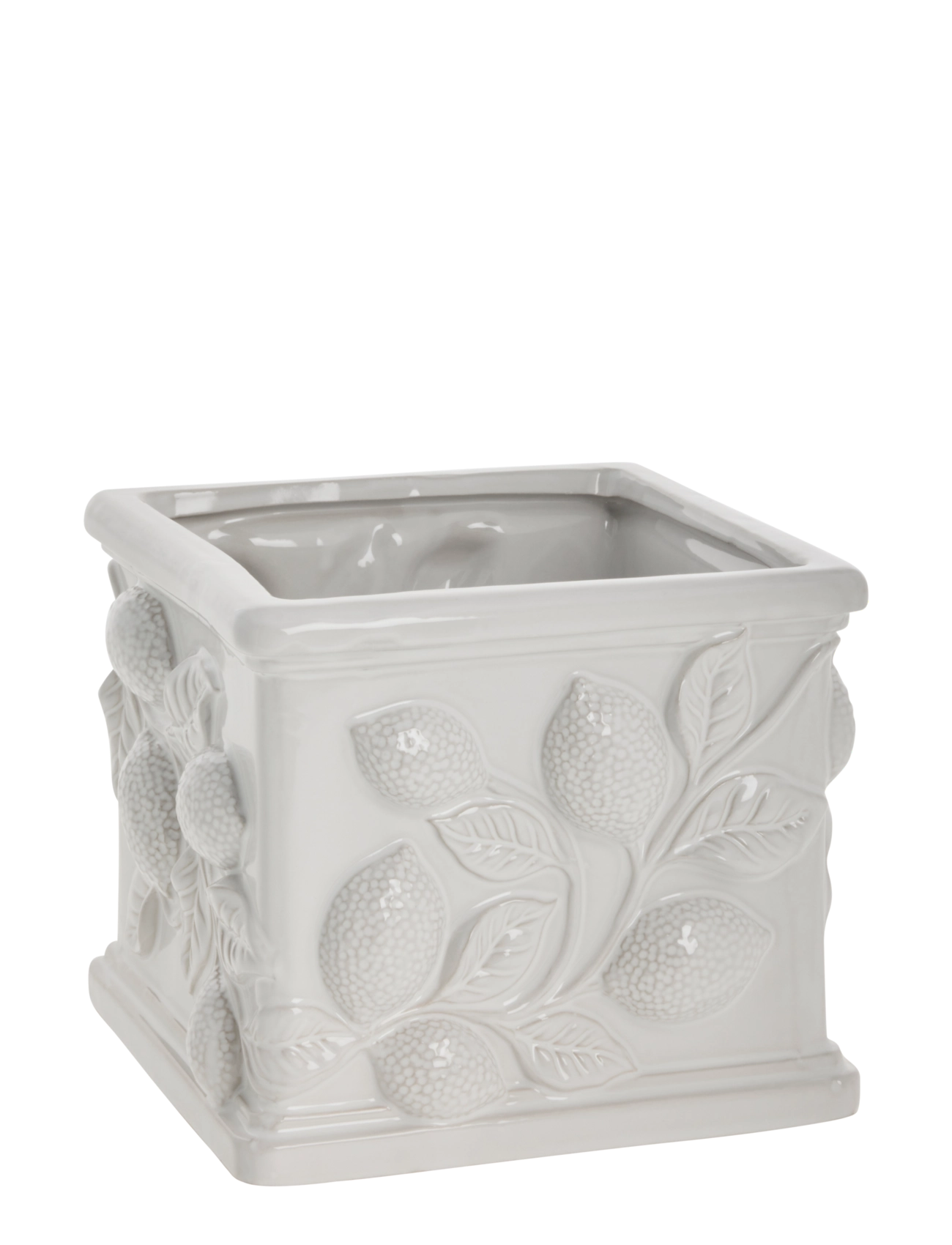 Lene Bjerre Limone flower pot 20x20x15.8 cm. White - Jõulukingid - WHITE / white