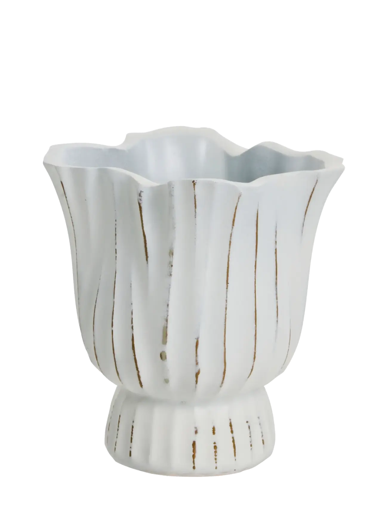 Lene Bjerre Palazzo Flower Pot 14.5X14X15 Cm. White, 14.5X 15X 14 cm, Decoration, Weiß - Pots, Homeware