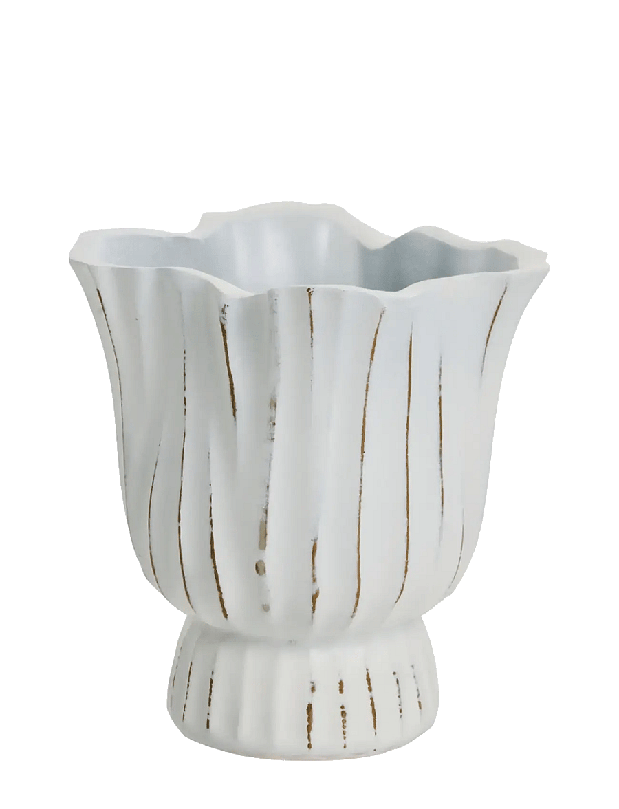 Lene Bjerre - Palazzo flower pot 14.5x14x15 cm. White - lillepotid - white - 0