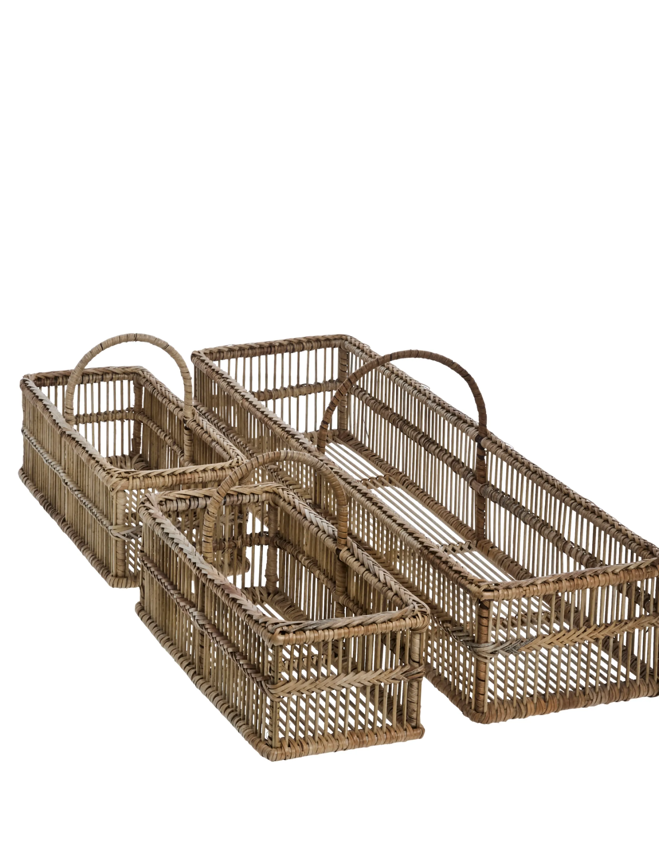 Lene Bjerre Nille Basket 60X16X9 Cm. L. Nature, 60X 9X 16 cm, Storage, Beige - Storage Baskets, Homeware