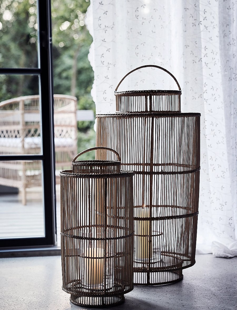Lene Bjerre - Nille lantern 25x25x50 cm. L. Nature - laternen - beige - 0