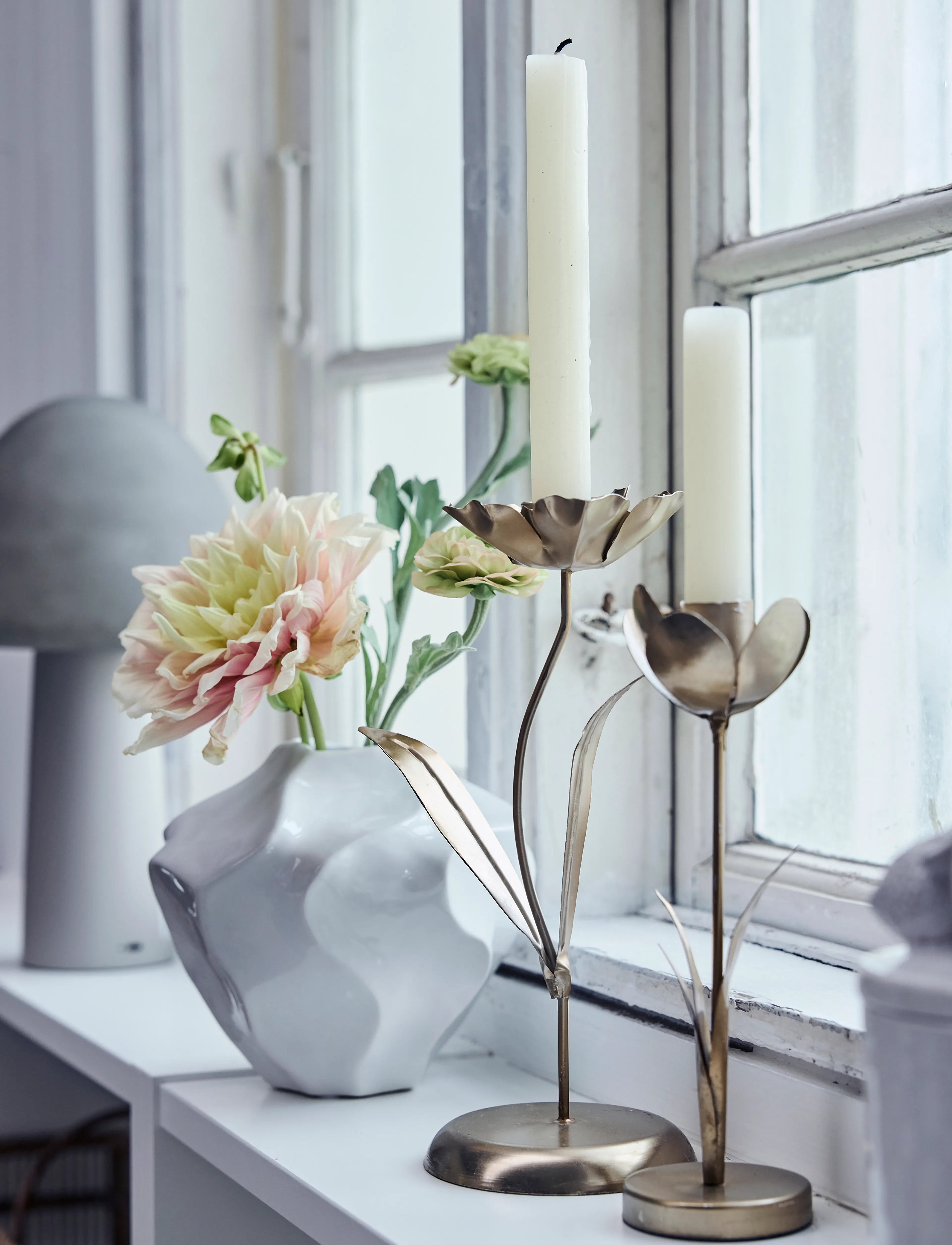 Lene Bjerre Jinia Vase 17.5X17.5X15 cm. White, 17.5X 15X 17.5 cm, White, Vases > Other Vases, Unisex