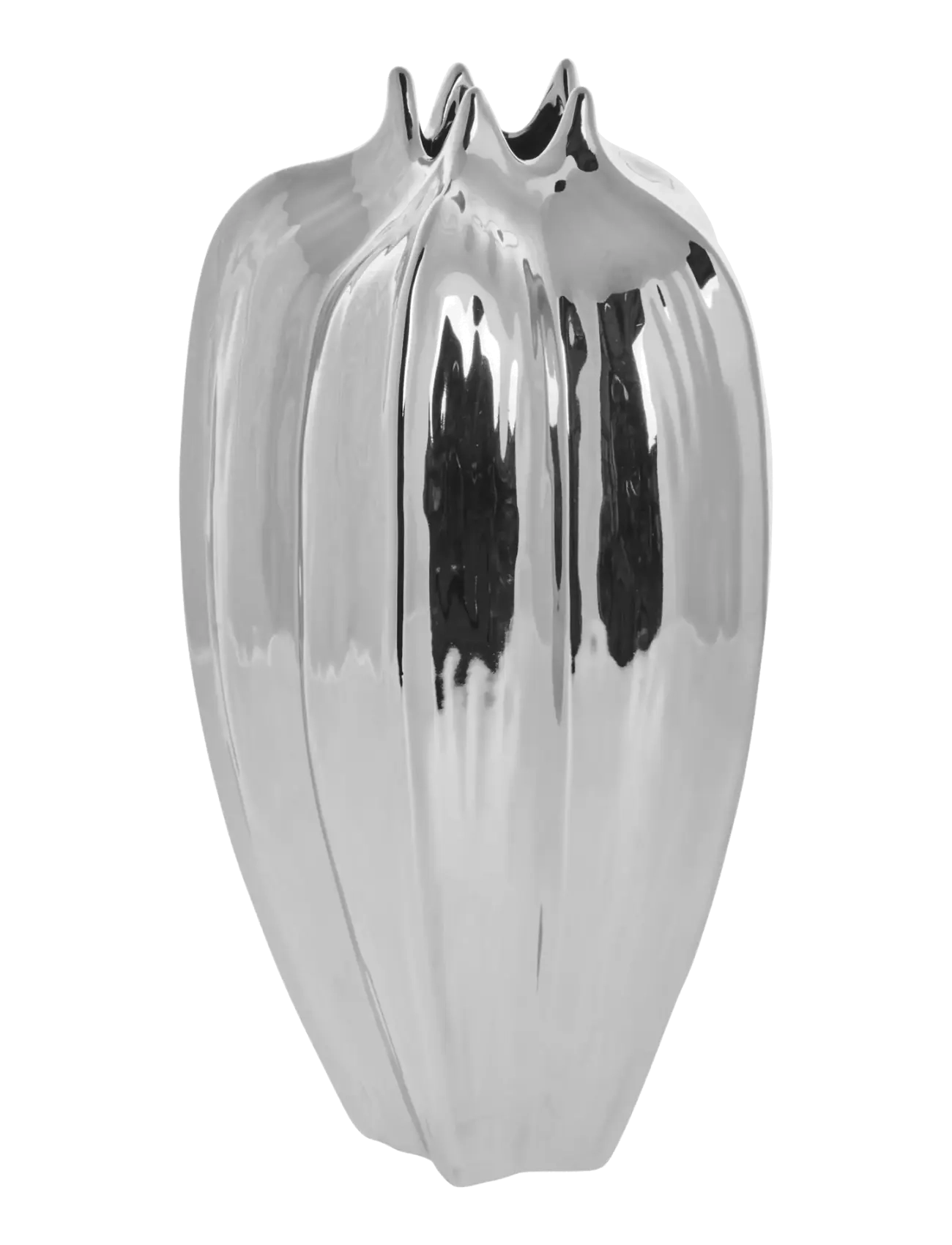 Lene Bjerre Jielle Vase 20X20X36.5 cm. Silver, 20X 36.5X 20 cm, Silver, Vases > Other Vases, Unisex