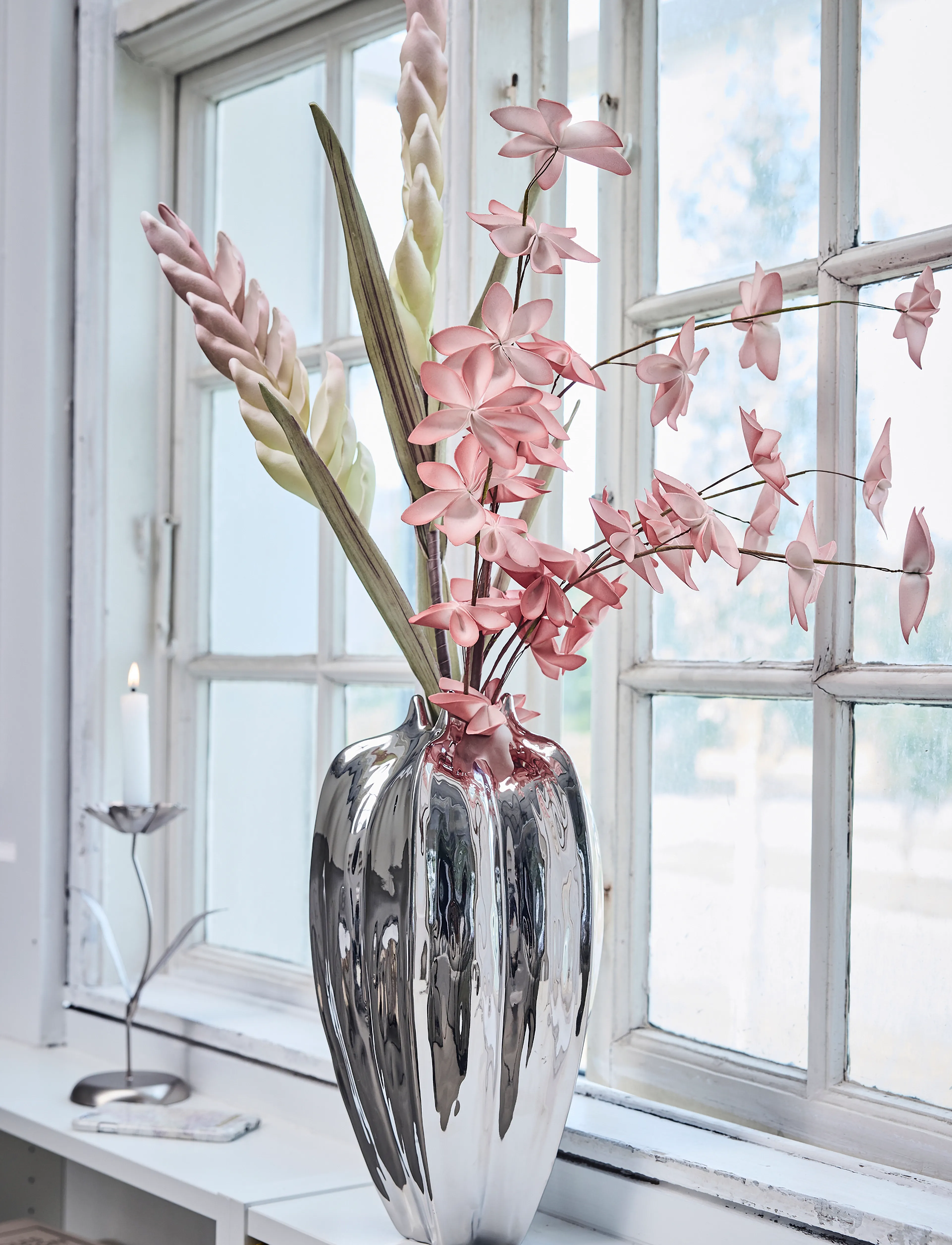 Lene Bjerre - Jielle vase 20x20x36.5 cm. Silver - vaasid - silver - 0