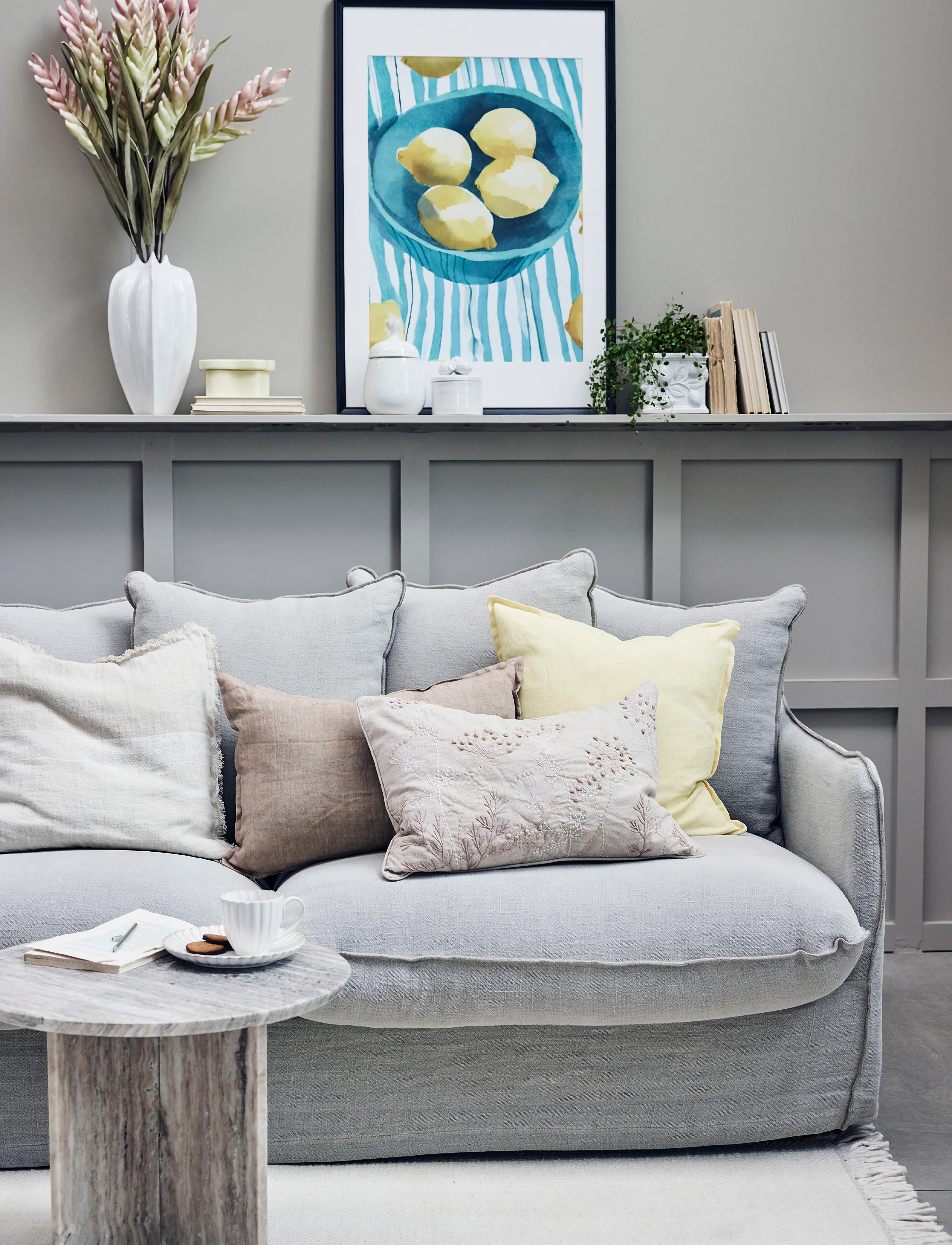 Lene Bjerre - Visilia cushion cover 60x40x cm. Linen - pudebetræk - beige - 2