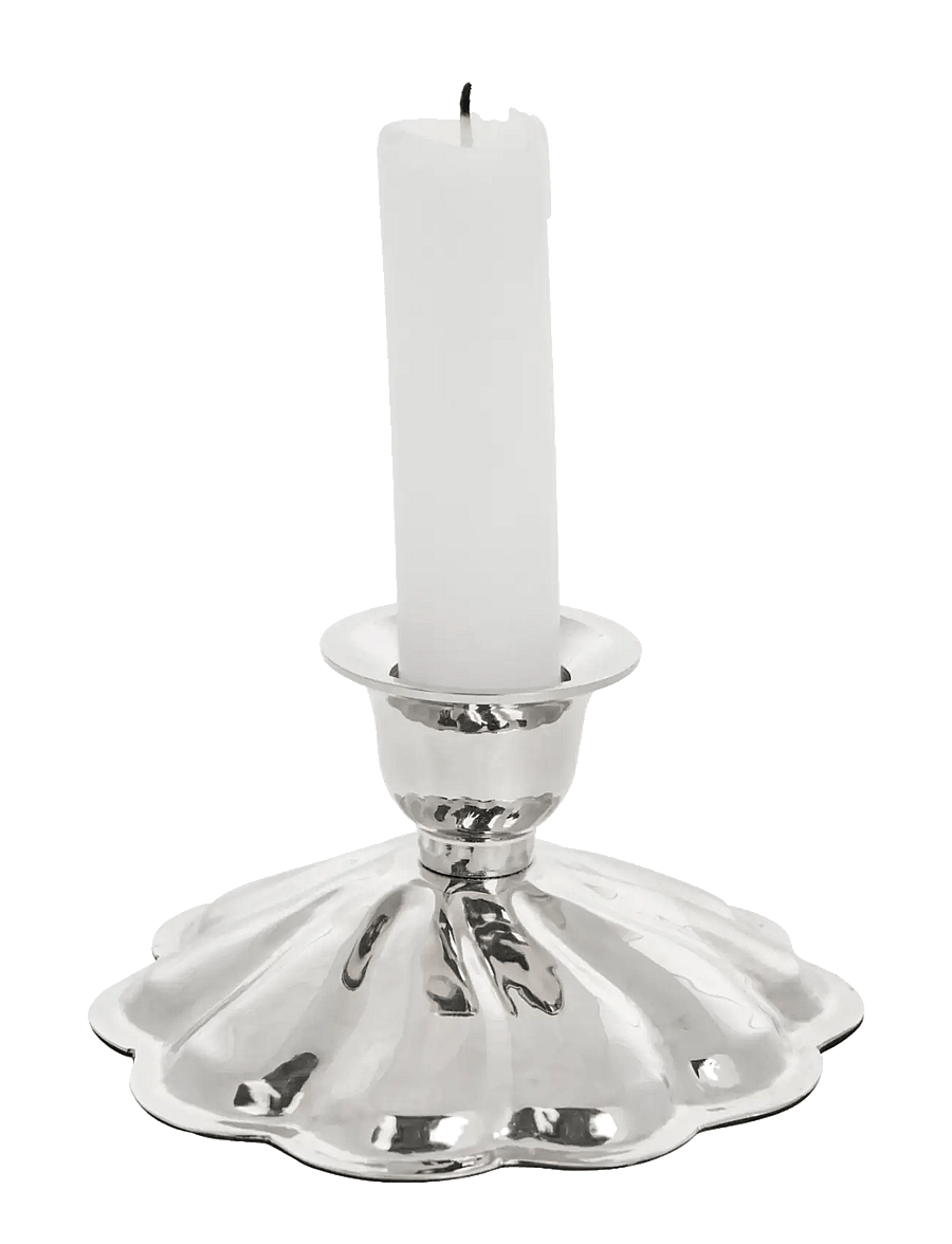 Lene Bjerre - Scallia candlestick 10.5x10.5x5.5 cm. Silver - küünlajalad - silver - 2