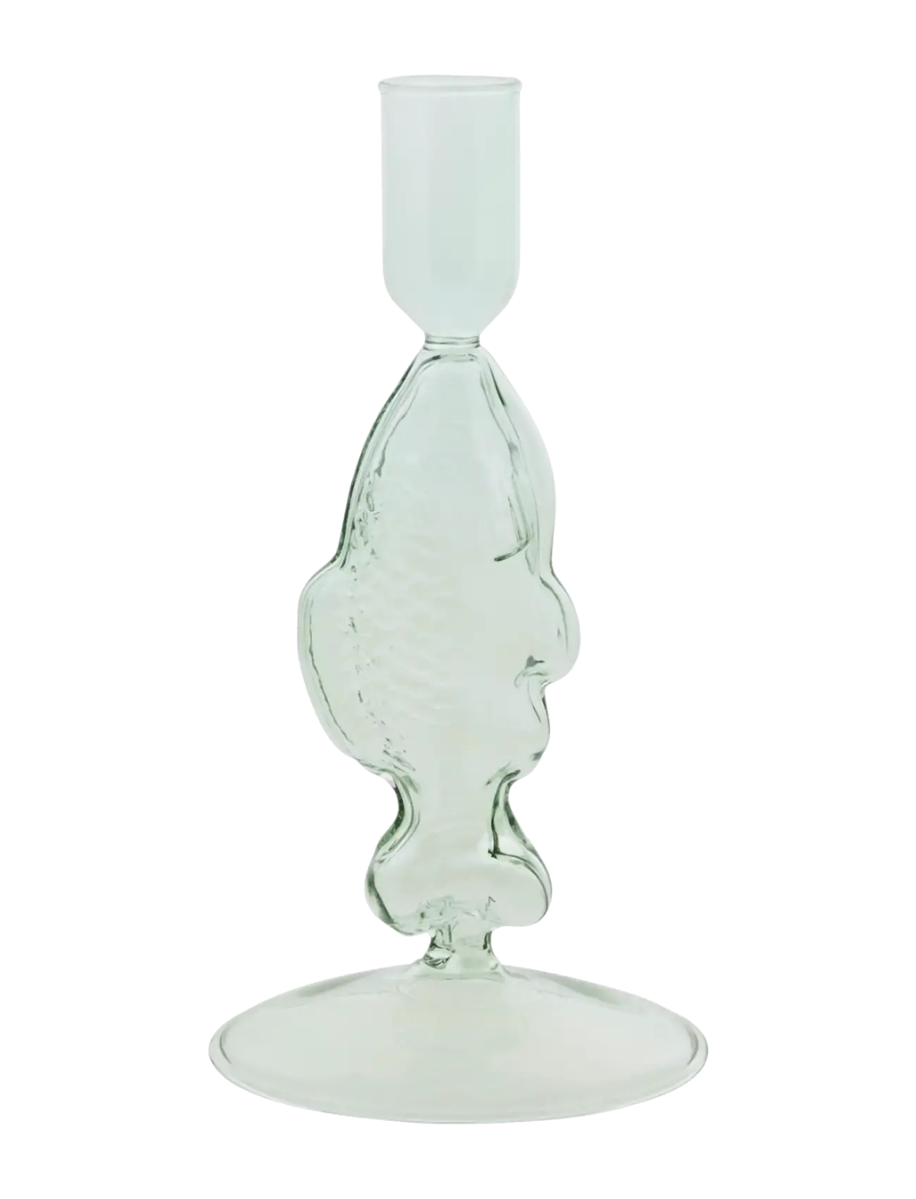 Lene Bjerre Nerina Candlestick 9X9X18 Cm. Green, 9X 18X 9 cm, Candle & Tealight Holders, Grün - Homeware