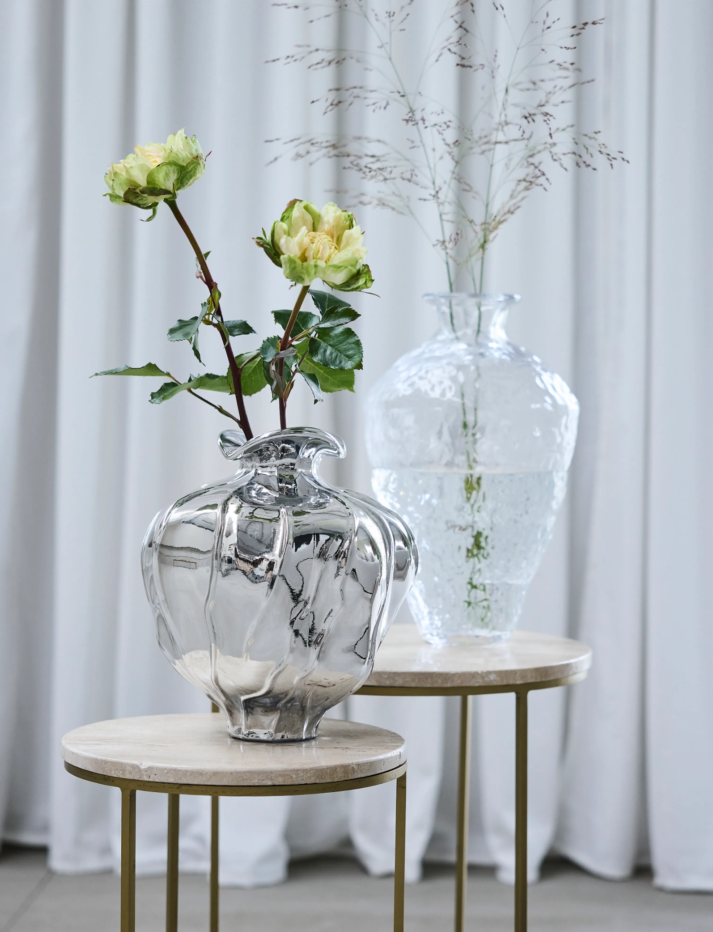 Lene Bjerre Celeste Vase 30X26X25 Cm. Silver, 30X 25X 26 cm, Vases, Silber - Other Homeware