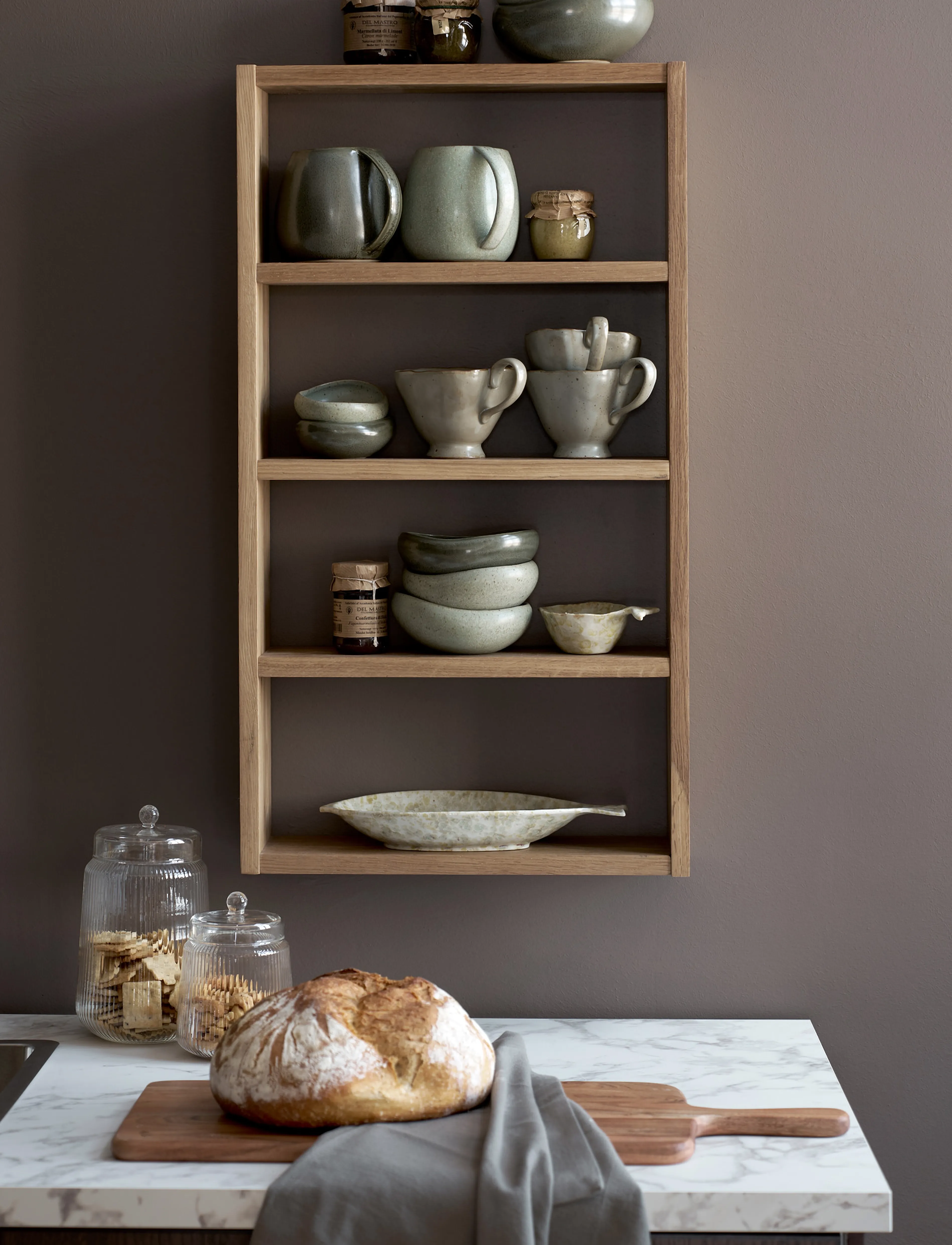 Lene Bjerre - Marinelle tray 28x12x4 cm. Linen - trays - beige - 4