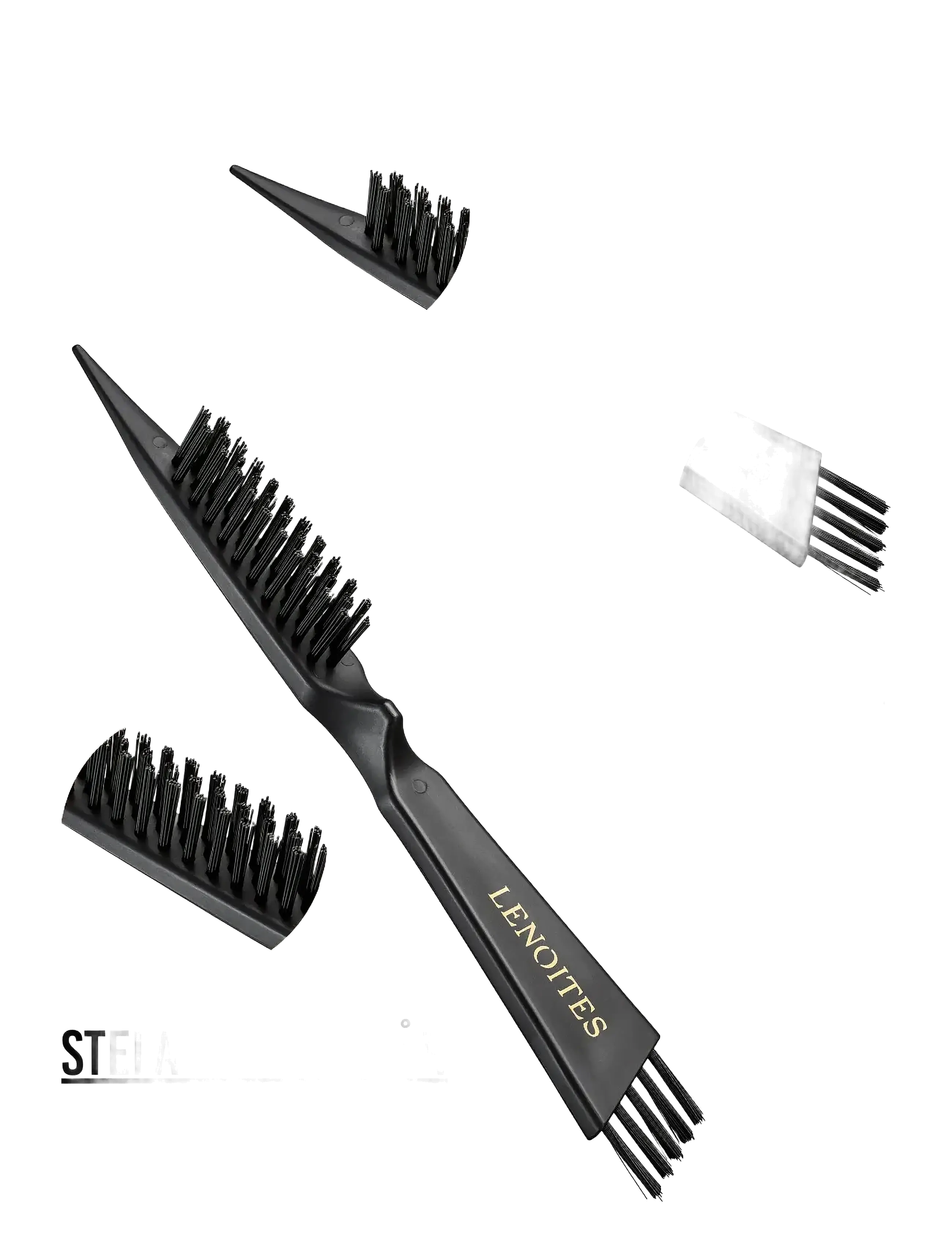 Lenoites Wild Boar Hair Brush With Cleaning Tool paddelborste dam – bild 5
