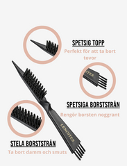 Lenoites - Hair Brush Wild Boar with pouch and cleaner tool - lapioharjat - black - 4
