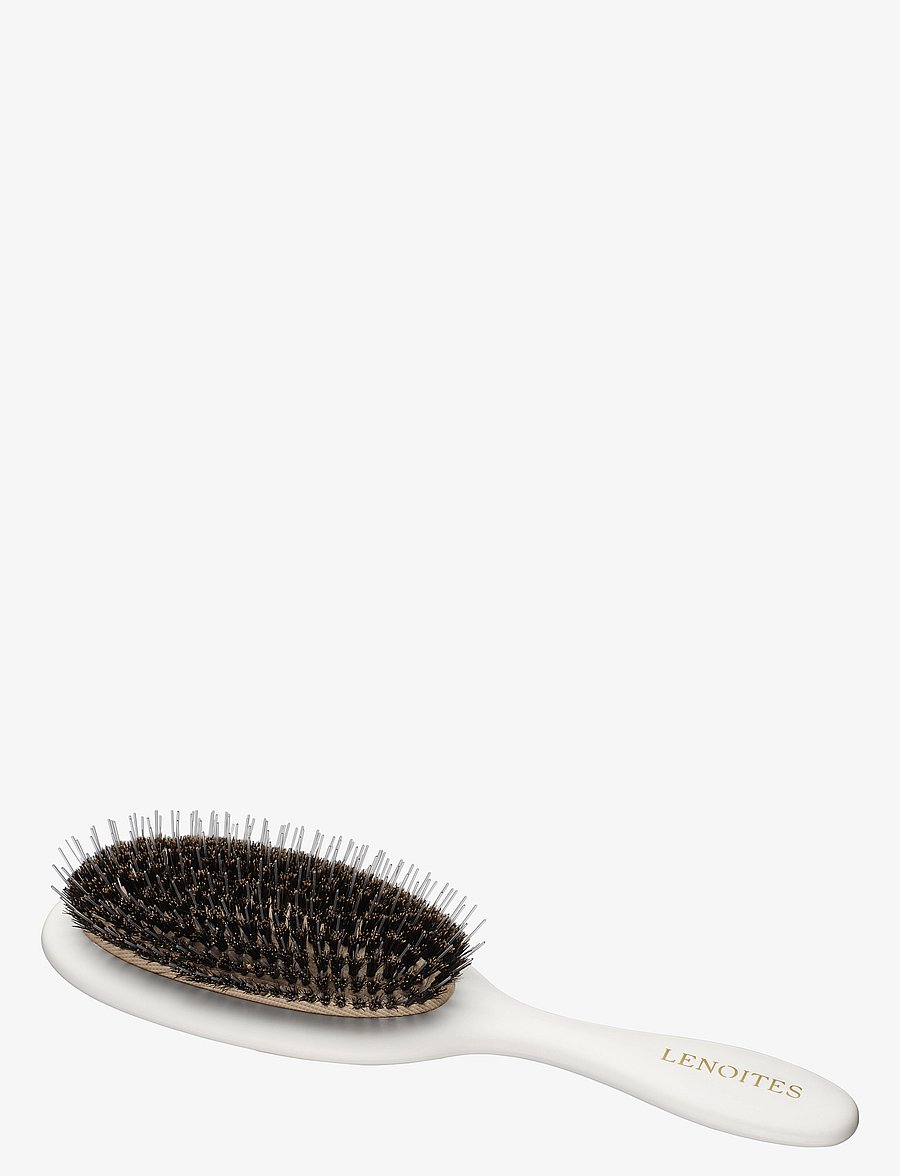 Lenoites - Hair Brush Wild Boar with pouch and cleaner tool White - white - 1