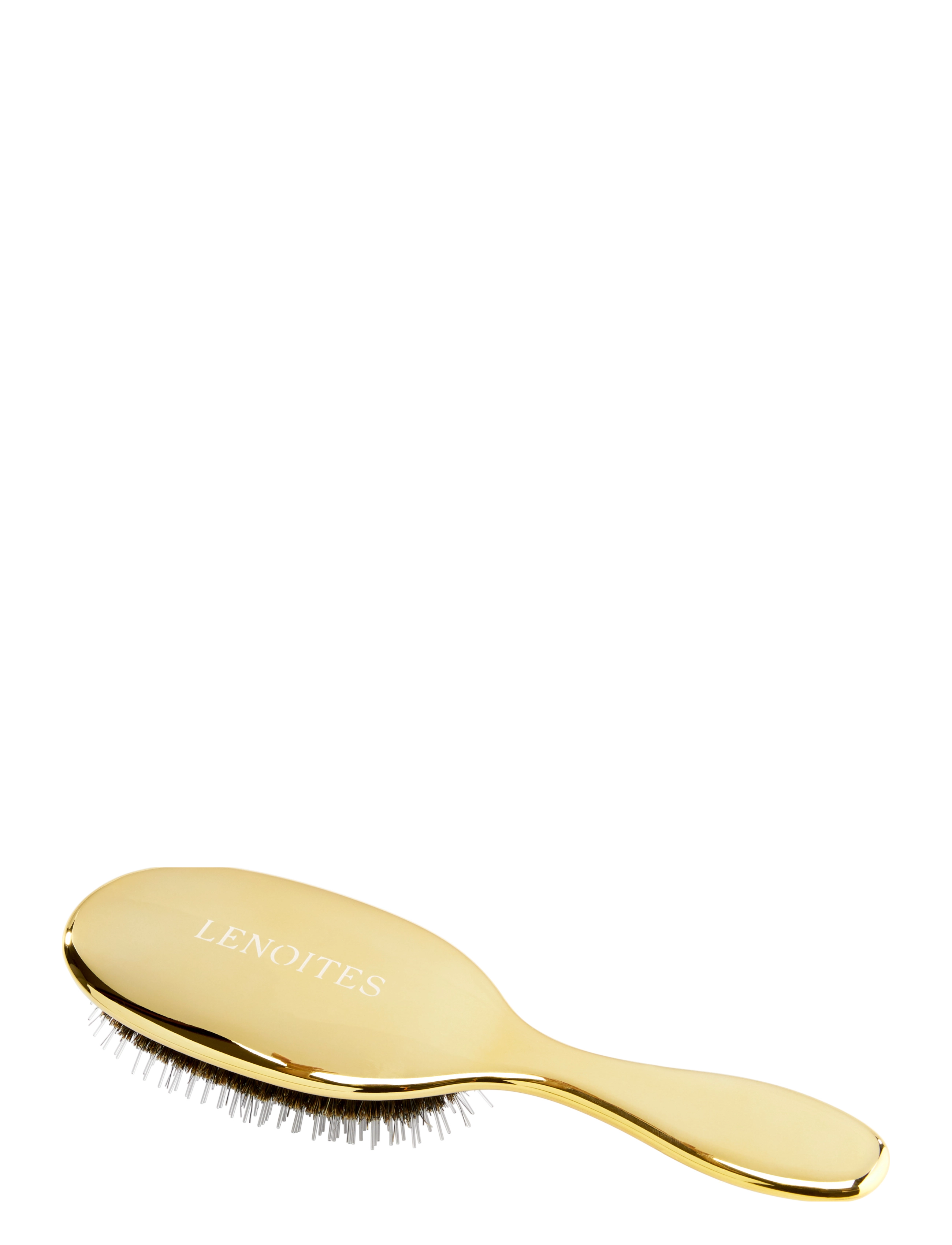 Lenoites - Hair Brush Wild Boar with pouch and cleaner tool Gold - metallic gold - 1