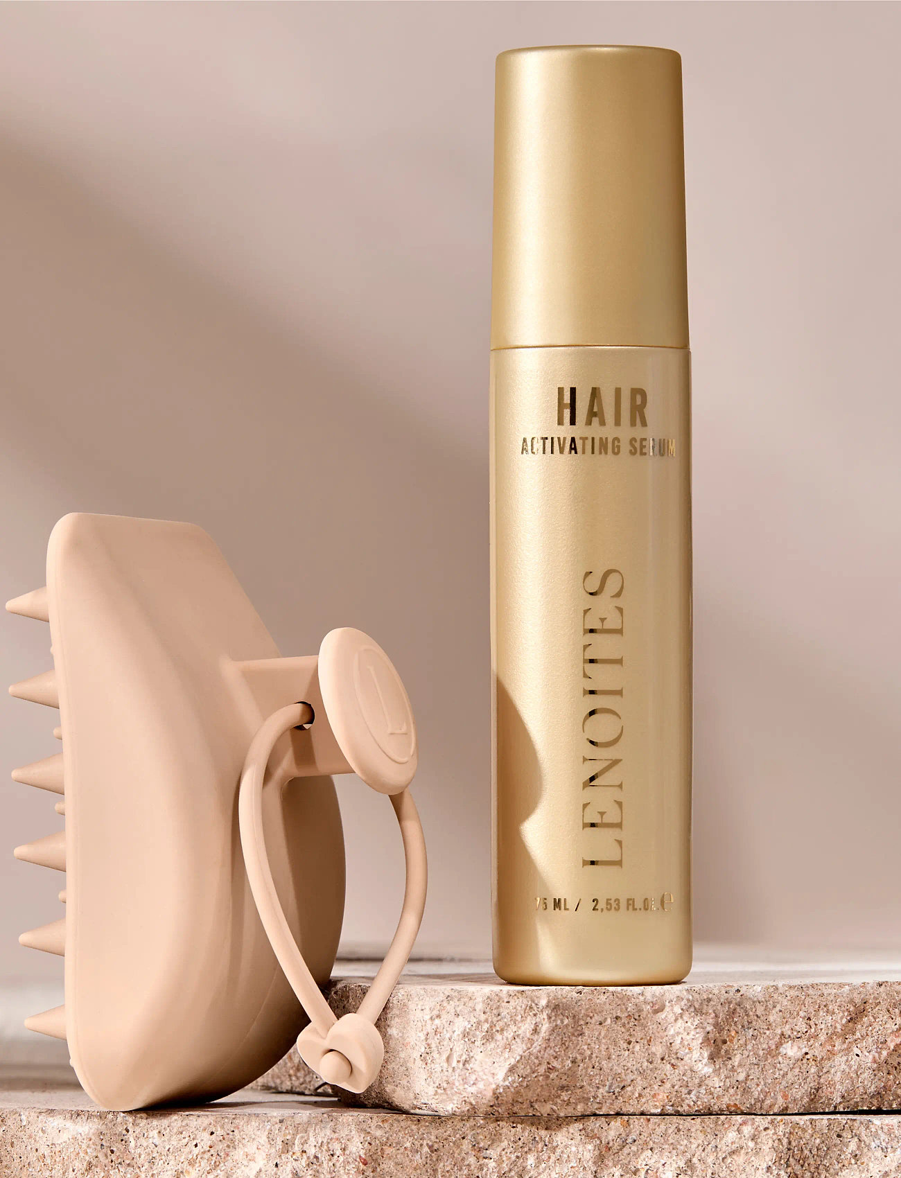 Lenoites - Hair Scalp Silicone Massager - scalp treatment - blush - 3