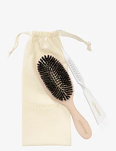 Hair Brush Wild Boar with pouch and cleaner tool, Lenoites
