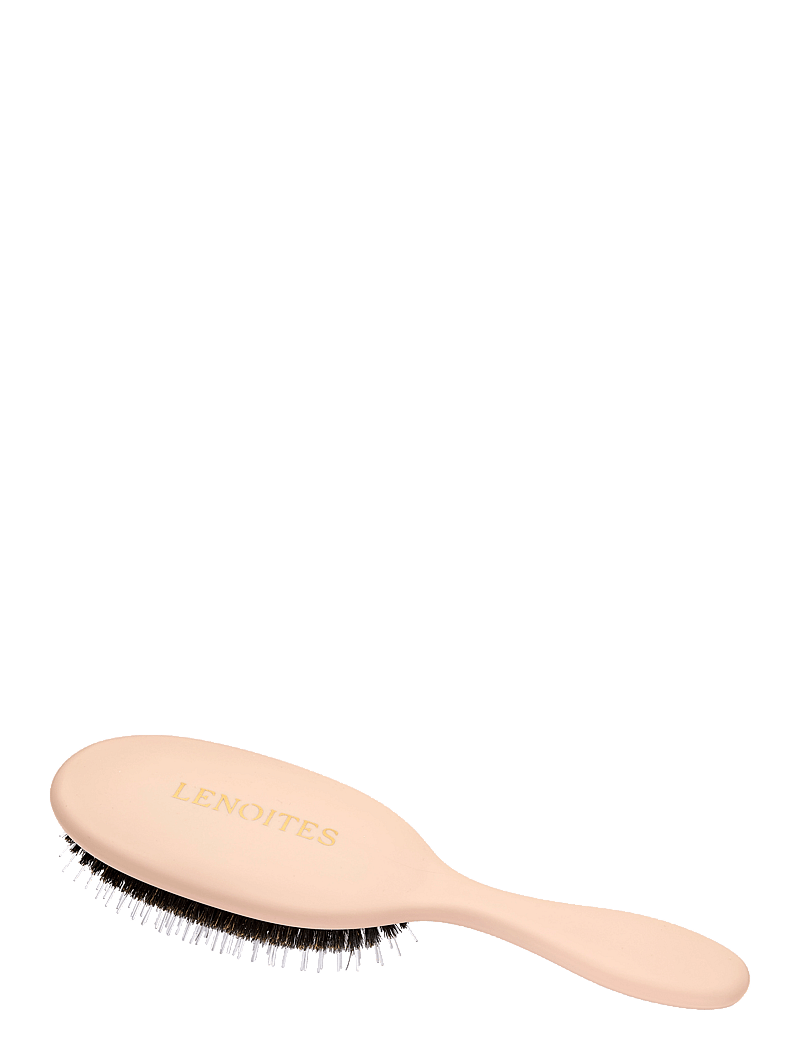 Lenoites - Wild Boar Hair Brush With Cleaning Tool - paddle harjad - blush - 2