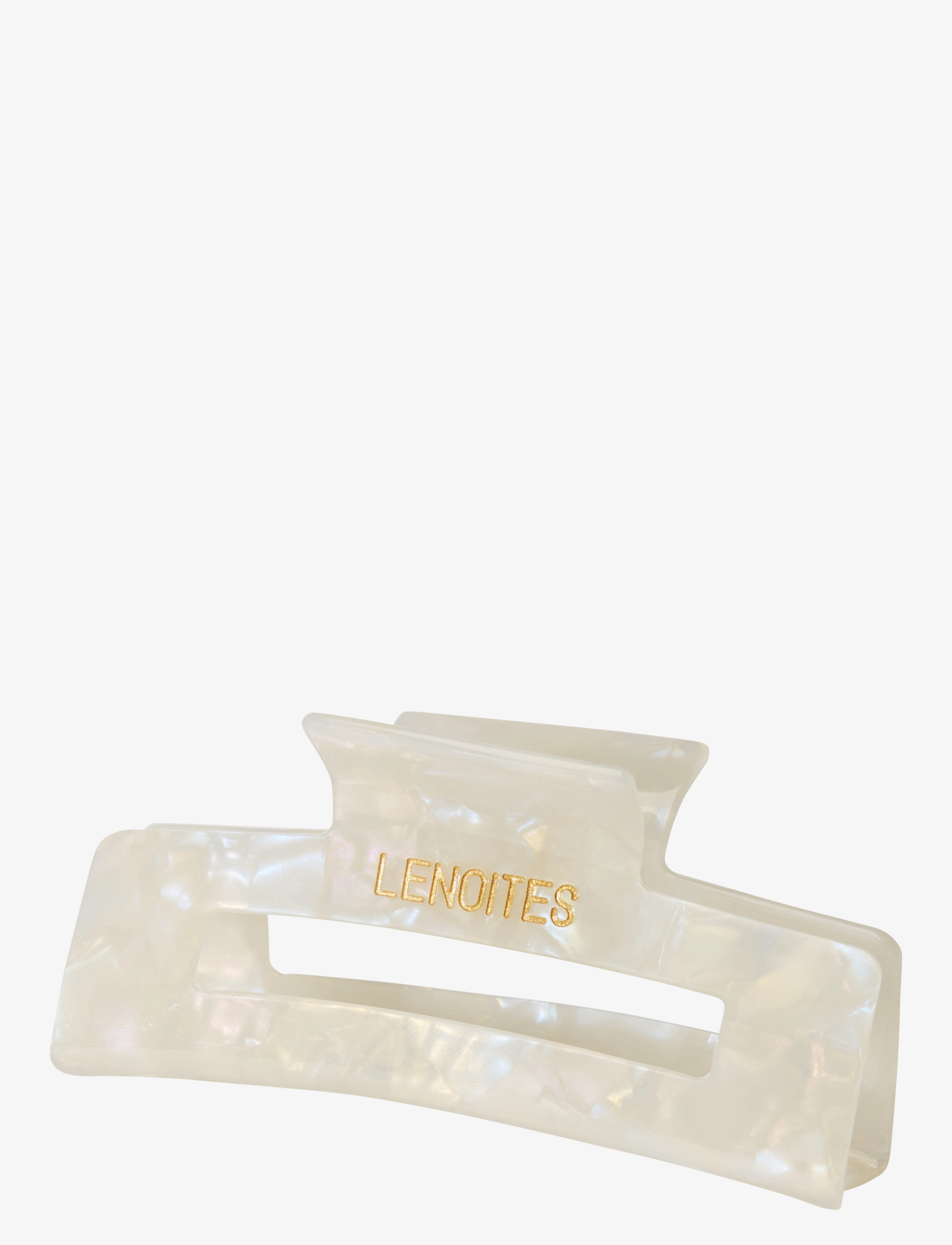 Lenoites Hair Claw, Pearly White, One Size, Cream, Hårtilbehør > Hårkløer, Dame