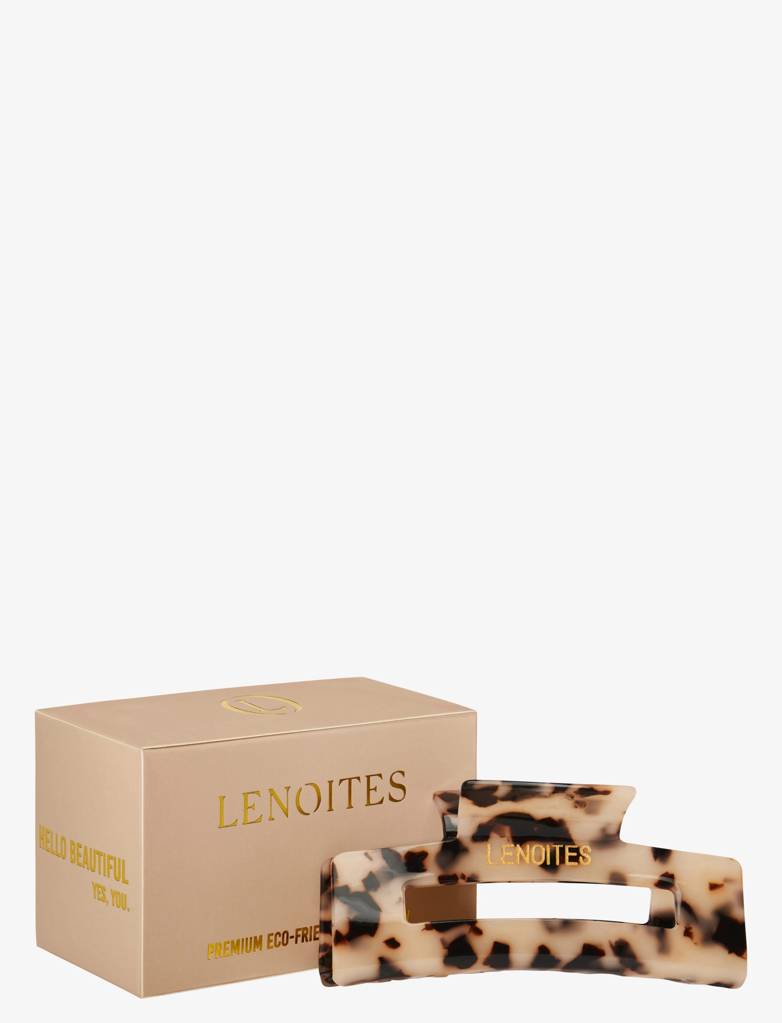 Lenoites - Hair Claw, Nude Leopard - hårklämmor - nude leopard - 2