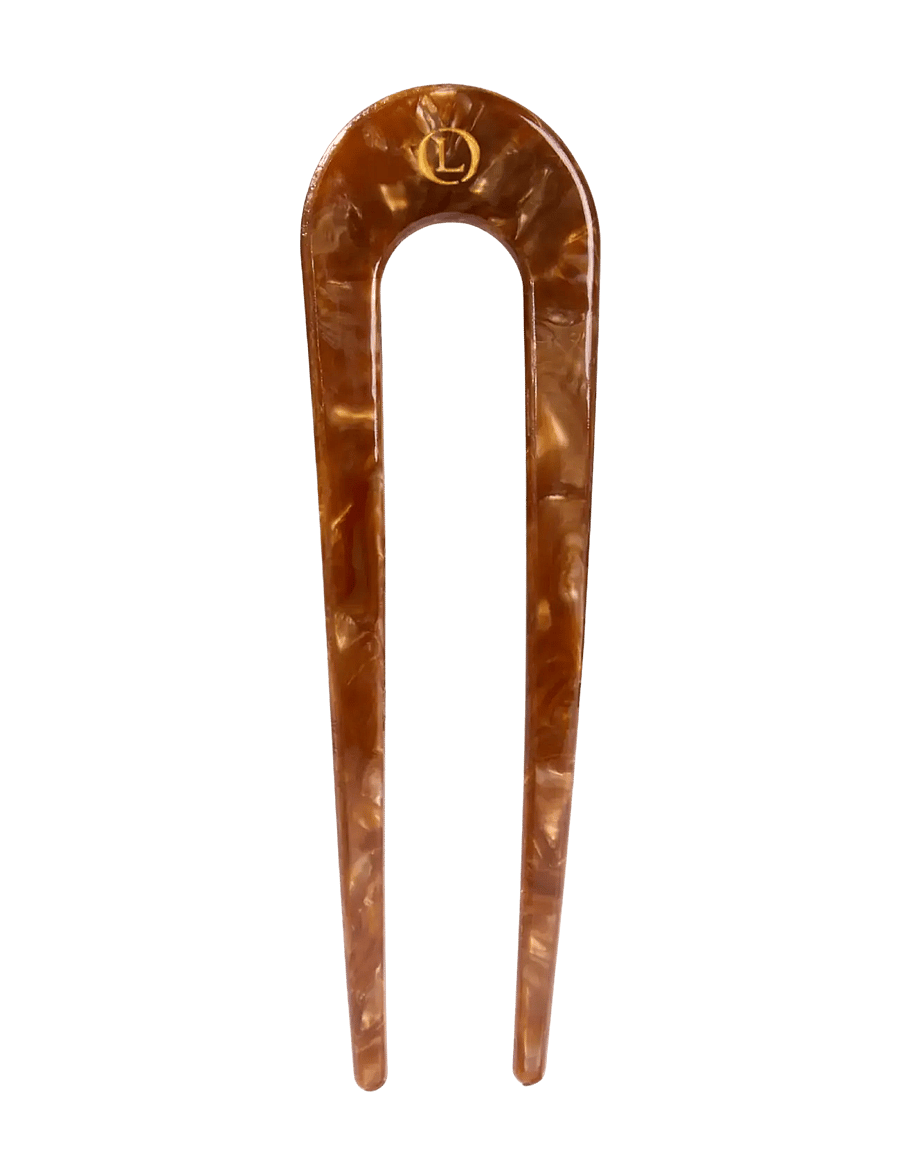 Lenoites - Eco-friendly French Hair Pin - juukseklambrid - cocoa brown - 1