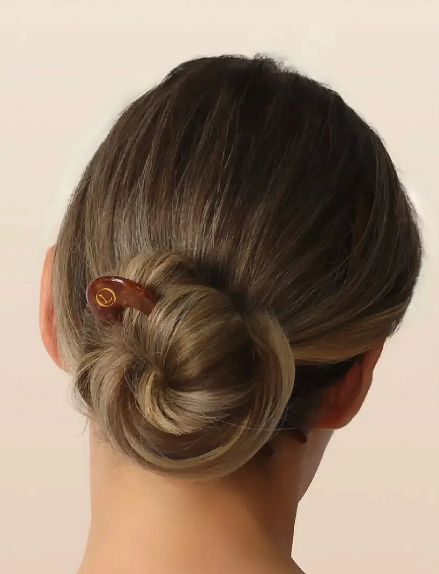 Lenoites - Eco-friendly French Hair Pin - juukseklambrid - cocoa brown - 0
