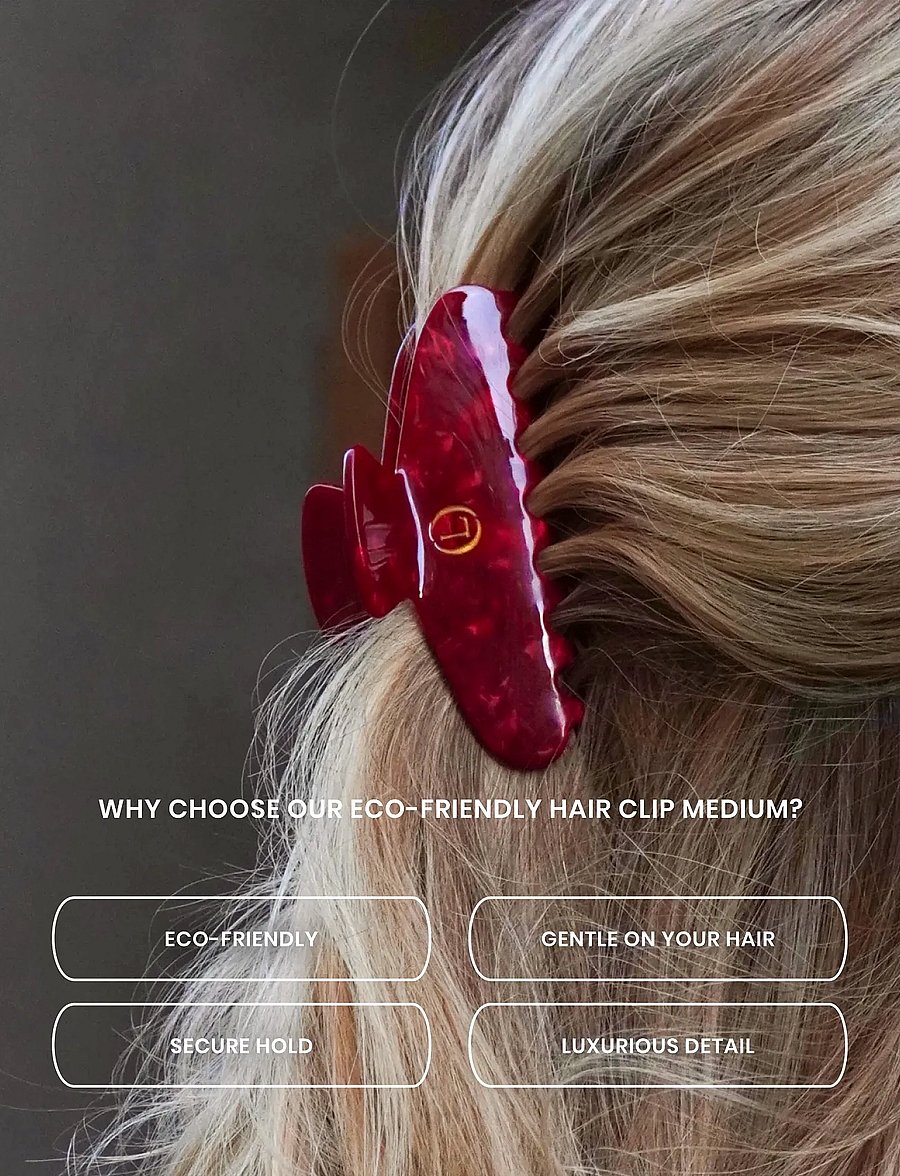Lenoites - Claw Clip Medium, Red Desire - juukselõksud - red desire - 0