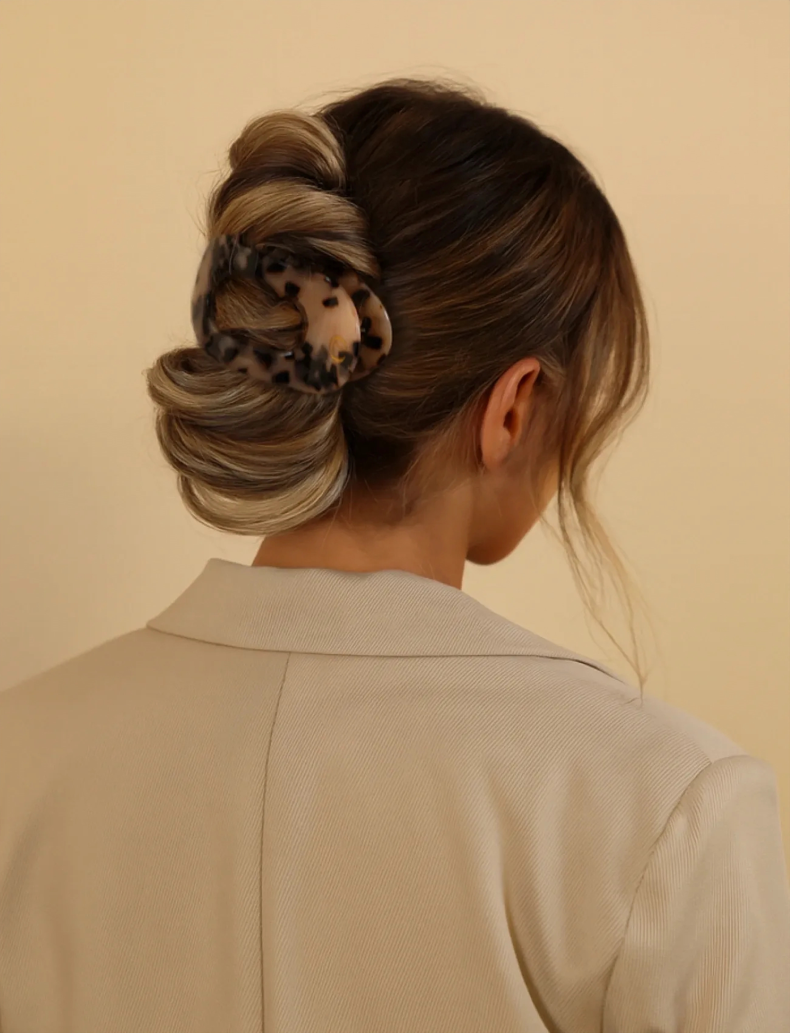 Lenoites - Flat Hair Clip, Nude Leopard - hårspännen - nude leopard - 3