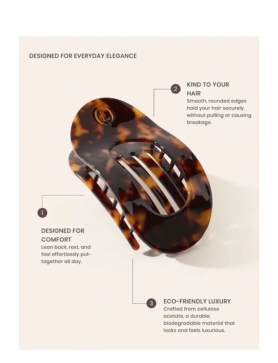 Lenoites - Eco-Friendly Flat Hair Clip - juukseklamber - bronze leopard - 2