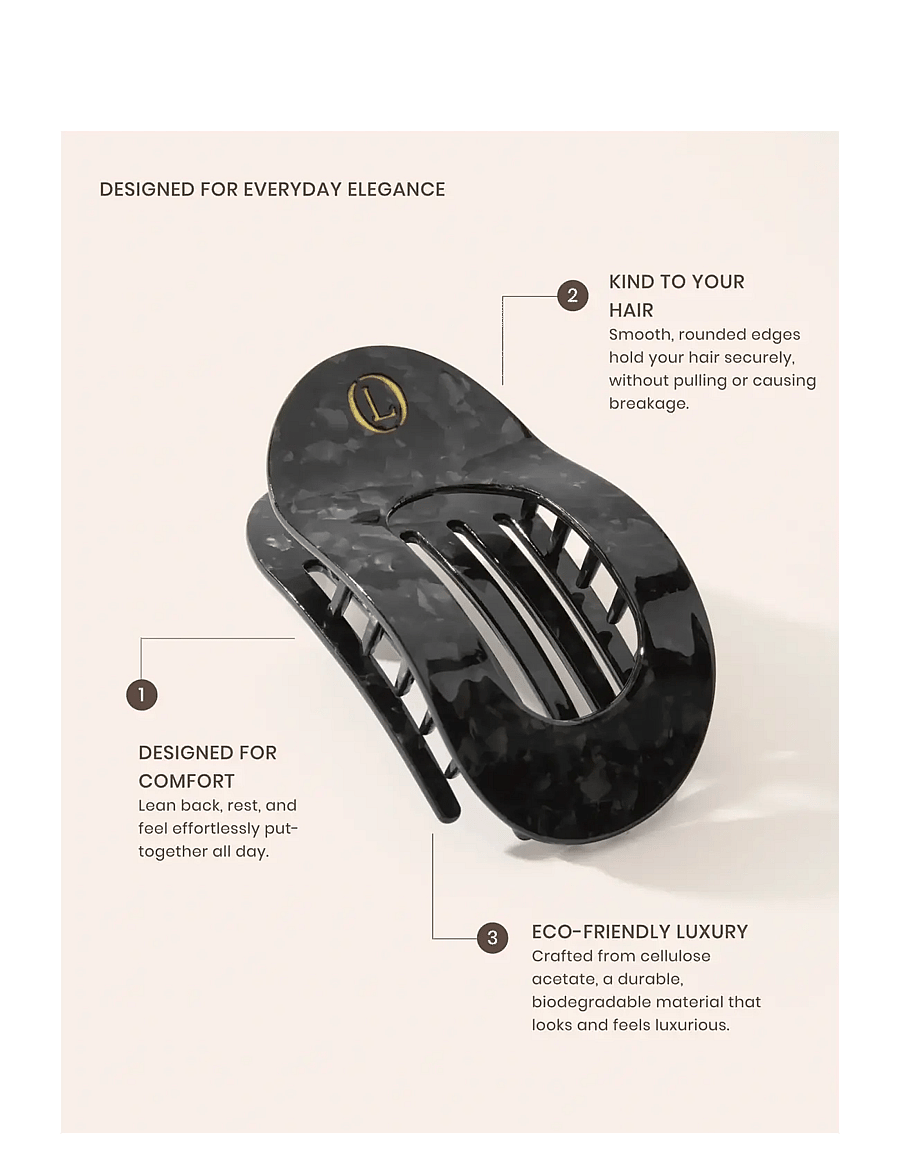 Lenoites - Flat Hair Clip, Space Black - juukseklambrid - space black - 2