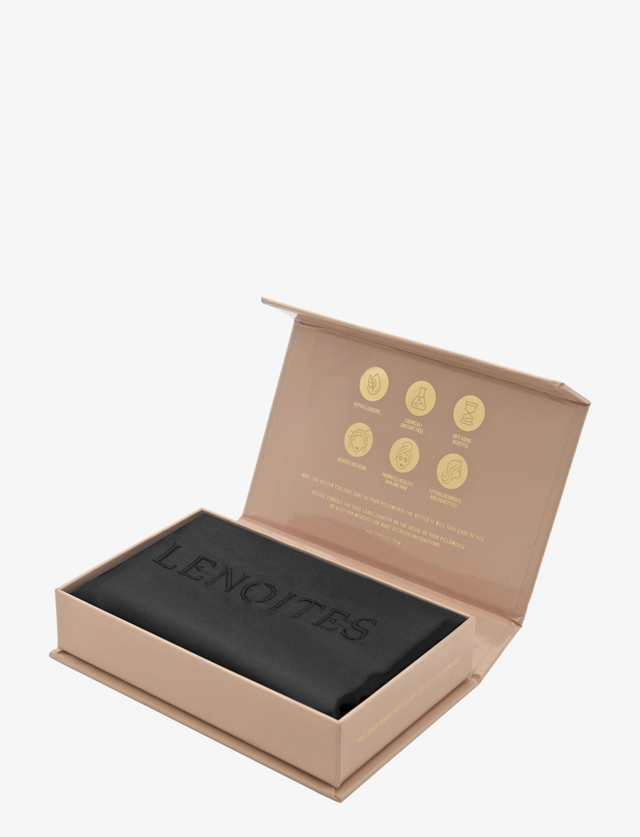 Lenoites Mulberry Silk Pillowcase, 50x67 - Lenoites - BLACK / black