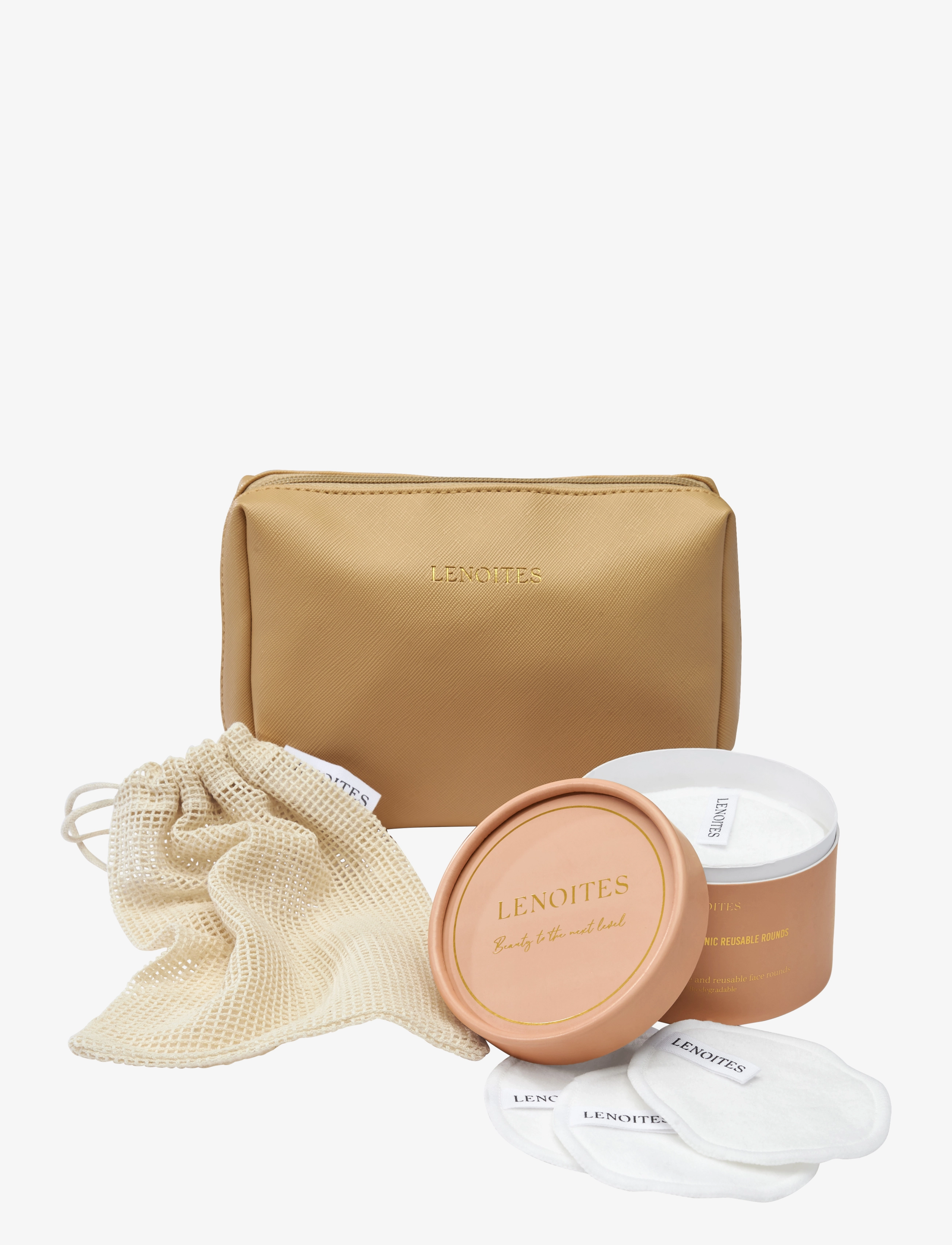 Lenoites Organic reusable Rounds - Veidui - WHITE / white