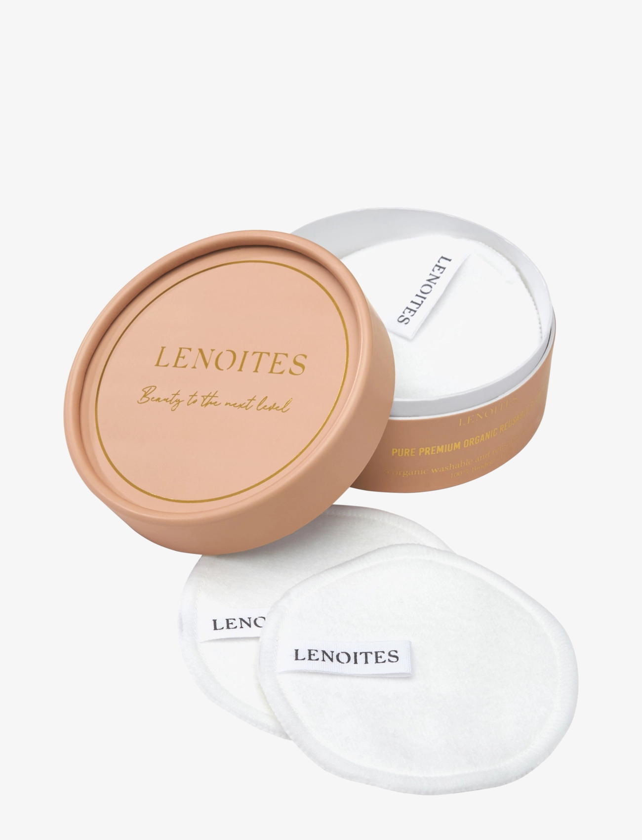 Lenoites Organic Reusable Rounds, Refill, One Size, White, Rengøringsmidler > Tilbehør, Dame