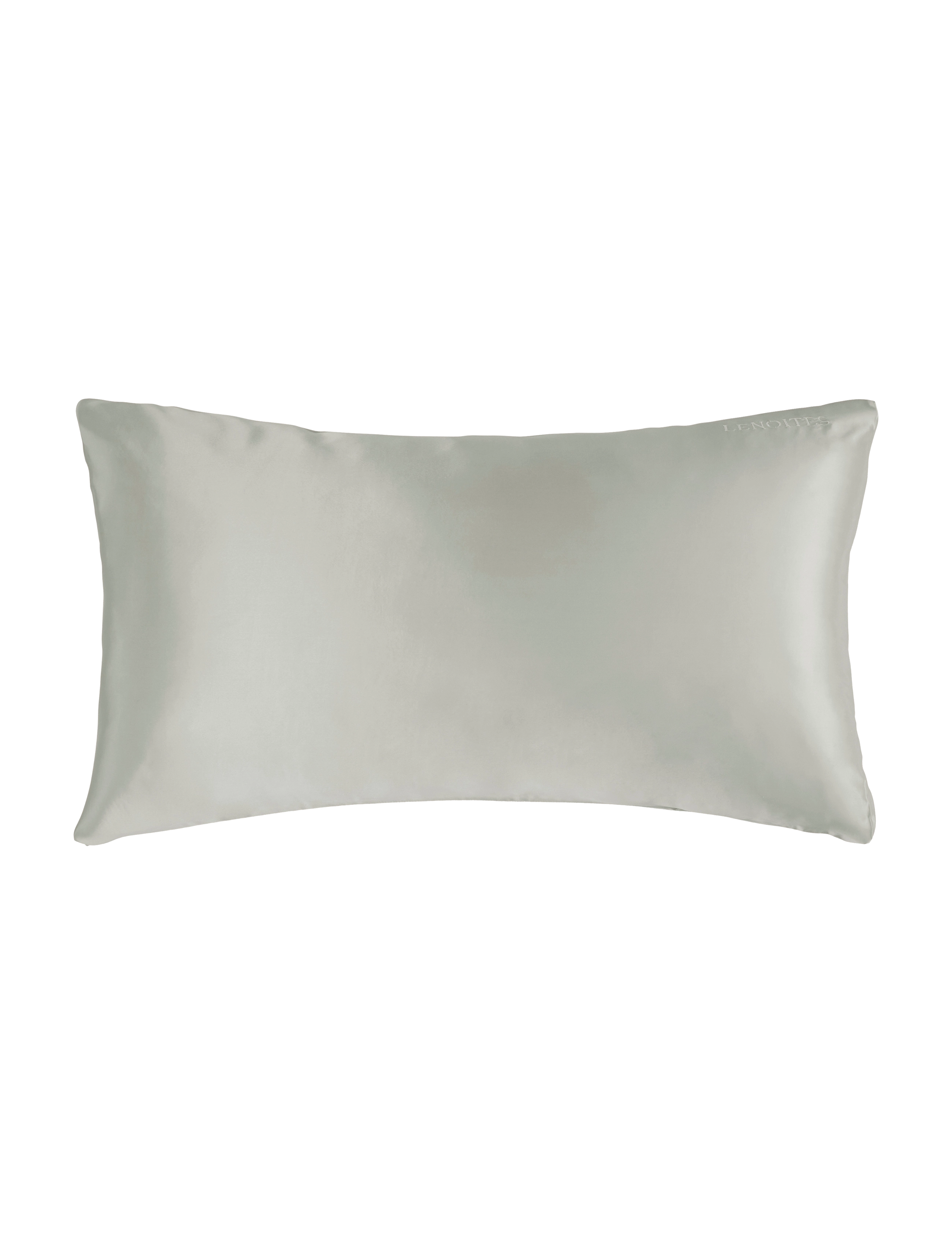 Lenoites Mulberry Silk Pillowcase, 50X90 Cm, Pudebetræk, Grå, Str: 50X90CM