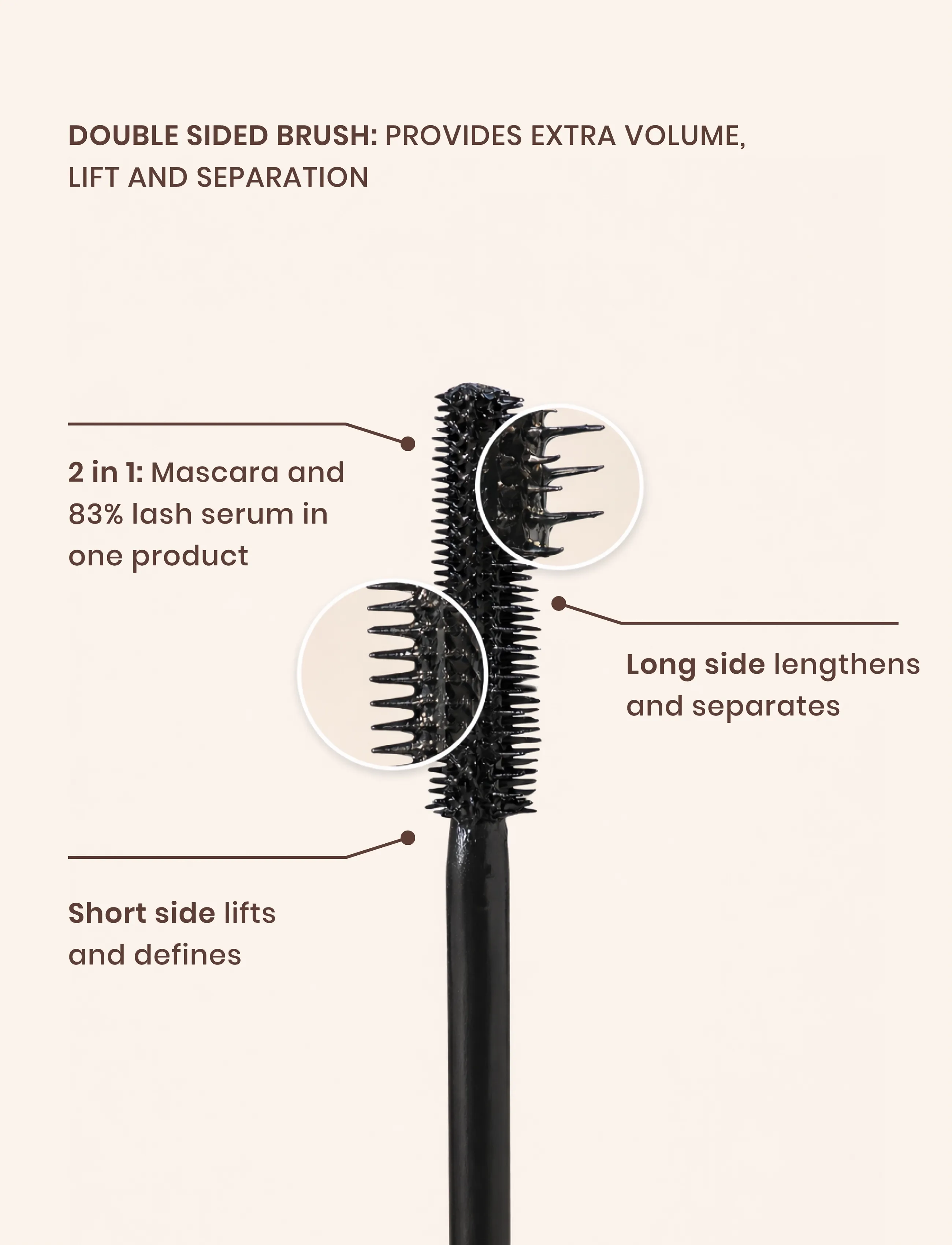 Lenoites - PowerLash Growth Serum Mascara Black - Ögon & bryn  - black - 2
