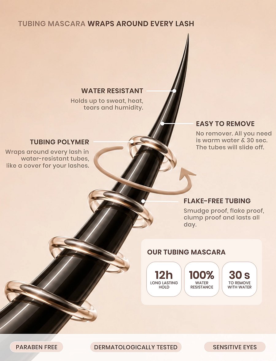 Lenoites - PowerLash Growth Serum Mascara Black - Ögon & bryn - black - 4